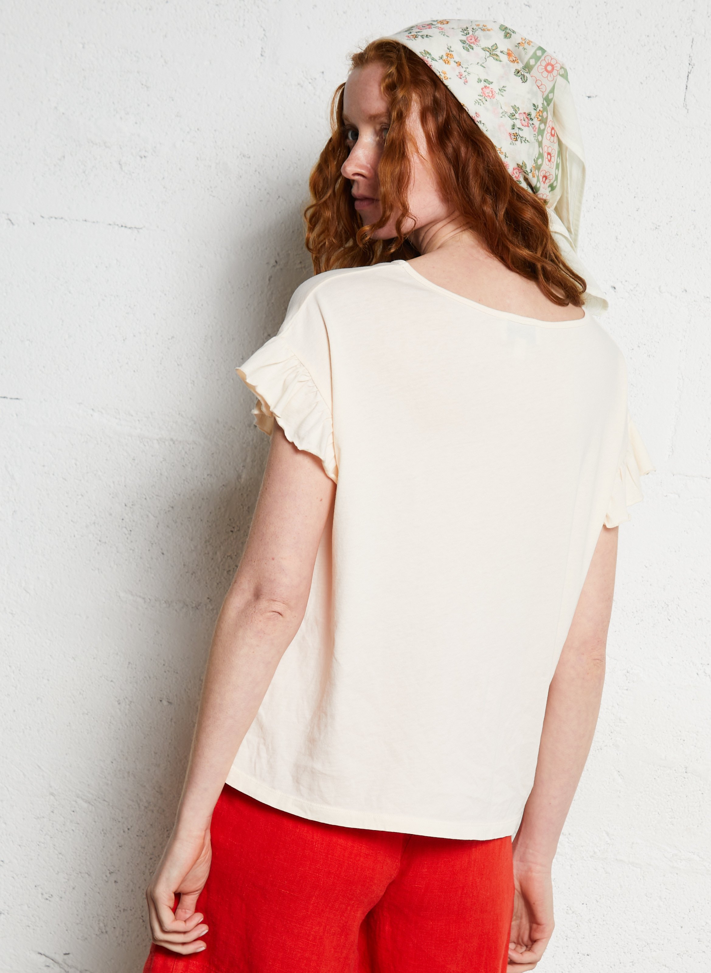 Oversized T-shirt van biokatoen EMILE ET IDA Beige