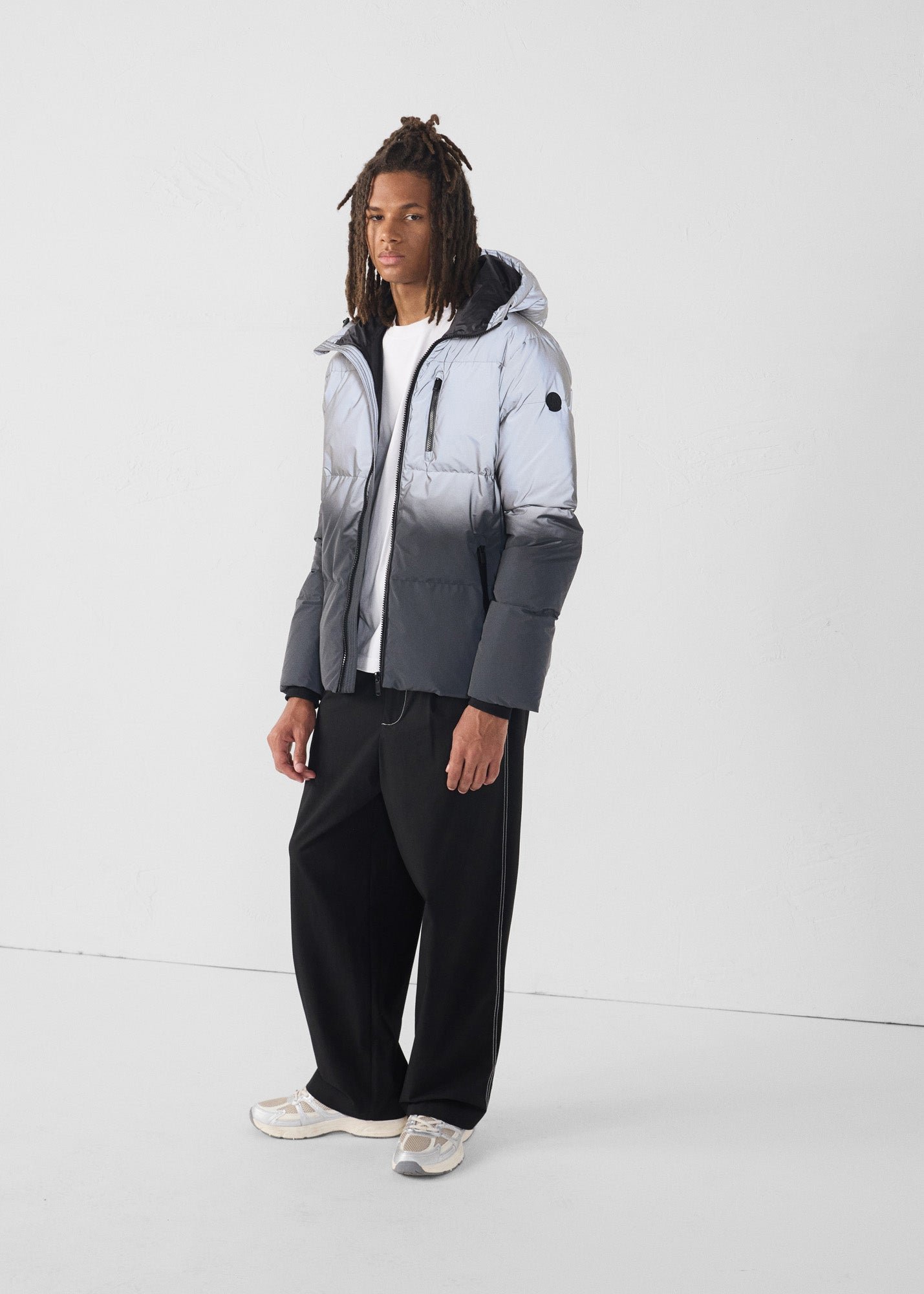 Reflective Orion Puffer Jacket JOTT Black