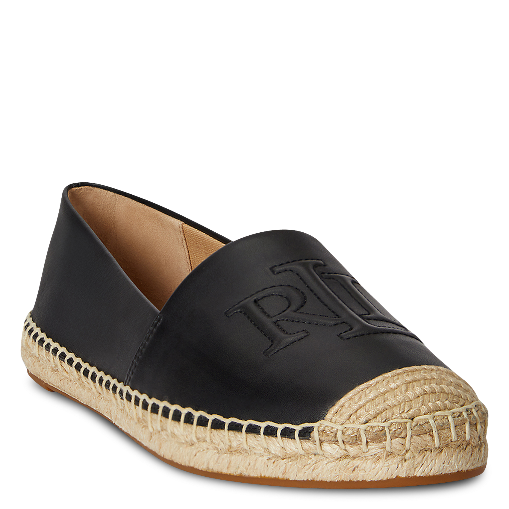 Espadrilles en cuir LAUREN RALPH LAUREN Noir