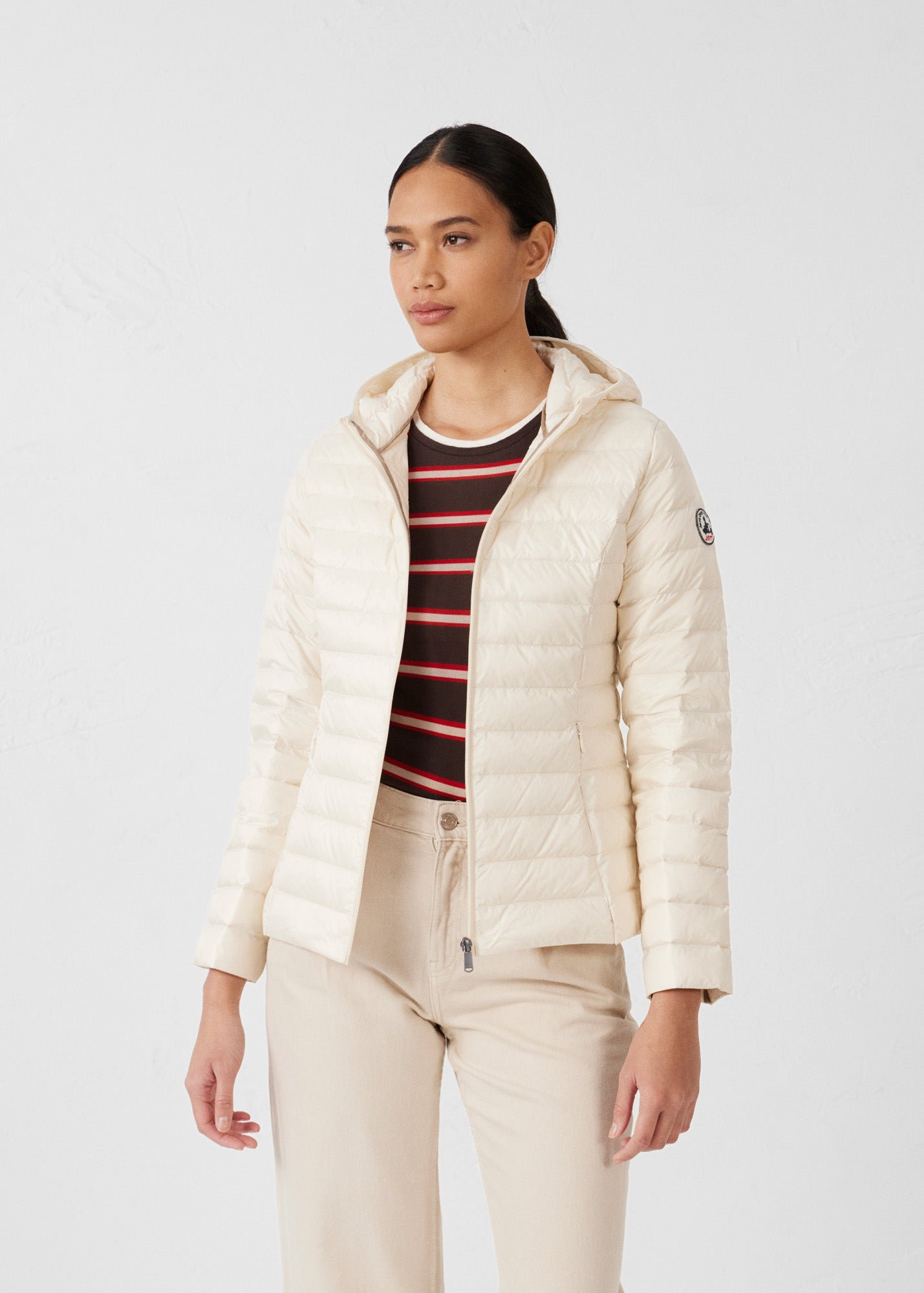 Lightweight hooded puffer jacket Cloe White