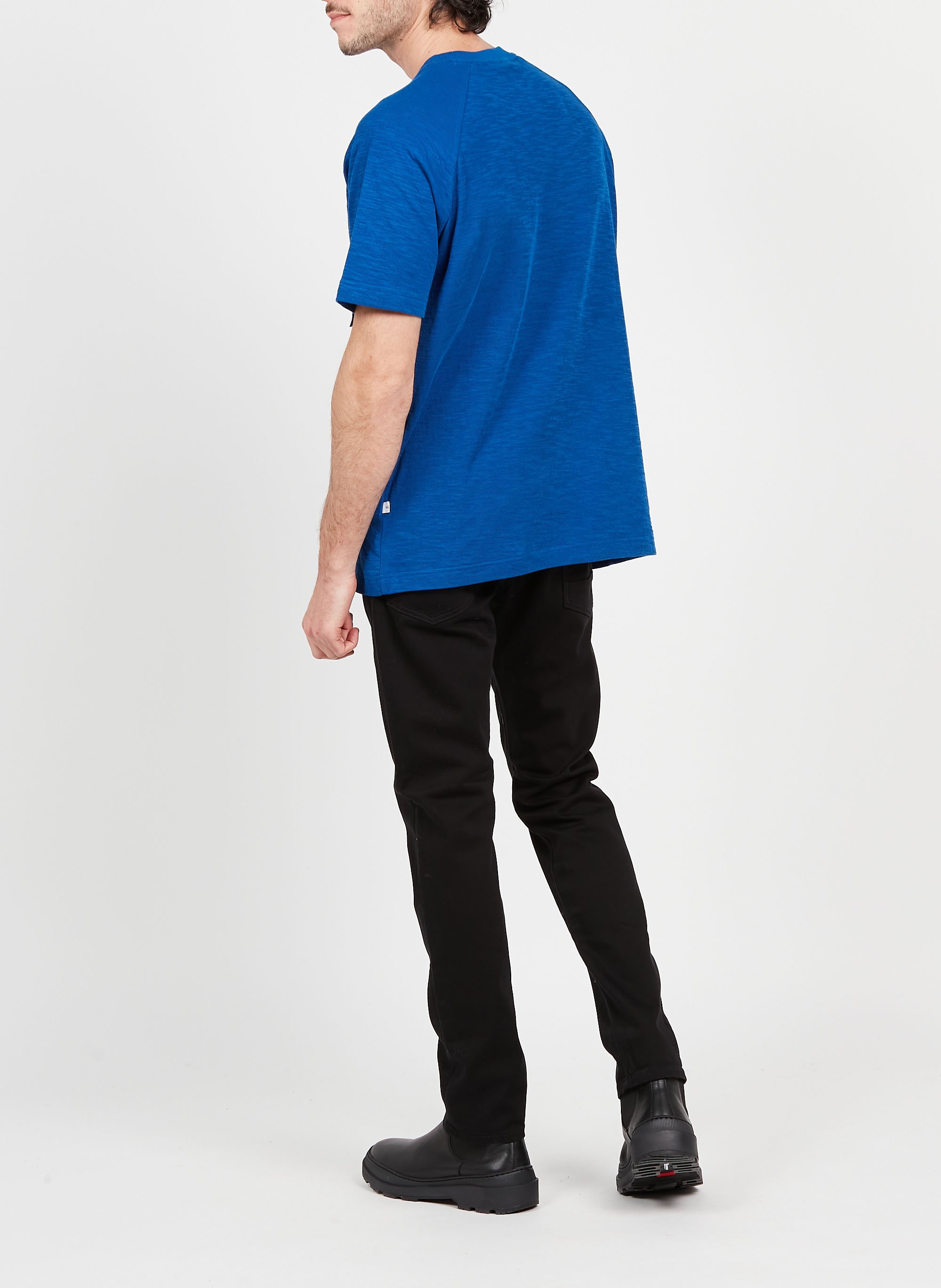 Tee-shirt ample en coton biologique KNOWLEDGE COTTON APPAREL Bleu