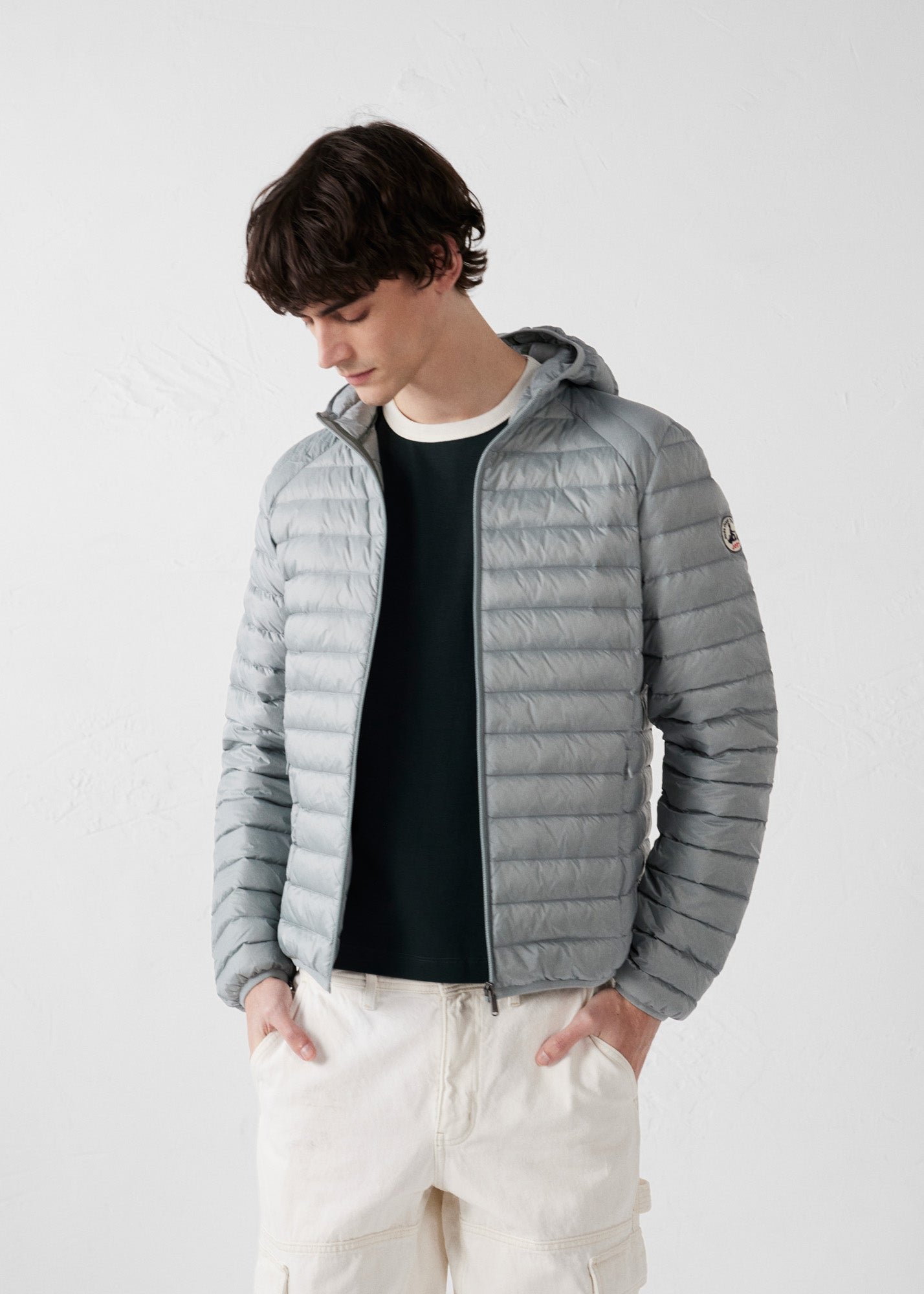 Lightweight hooded puffer jacket nico JOTT Grey