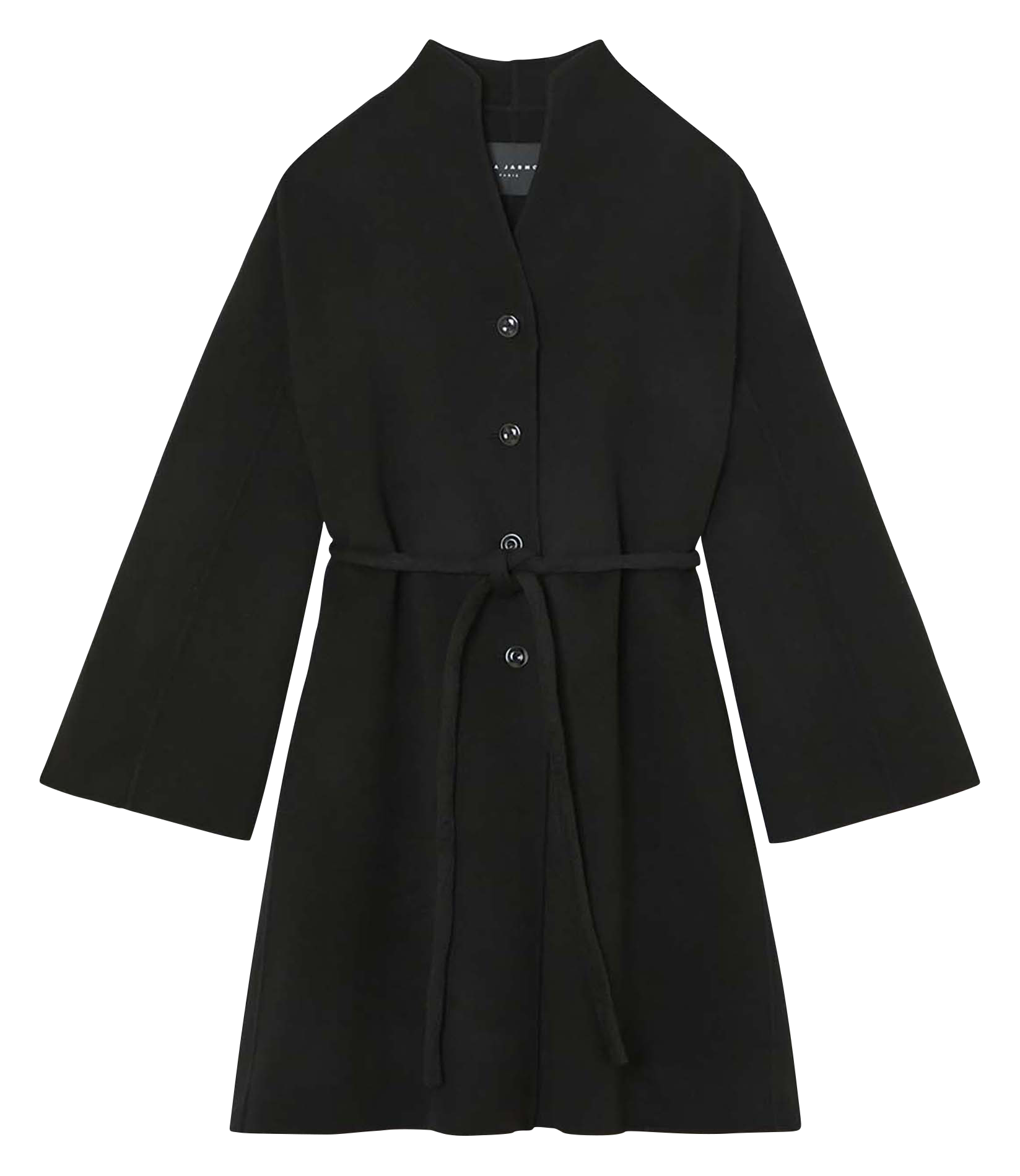 Mantel aus Wollmix mit Stehkragen TARA JARMON Schwarz