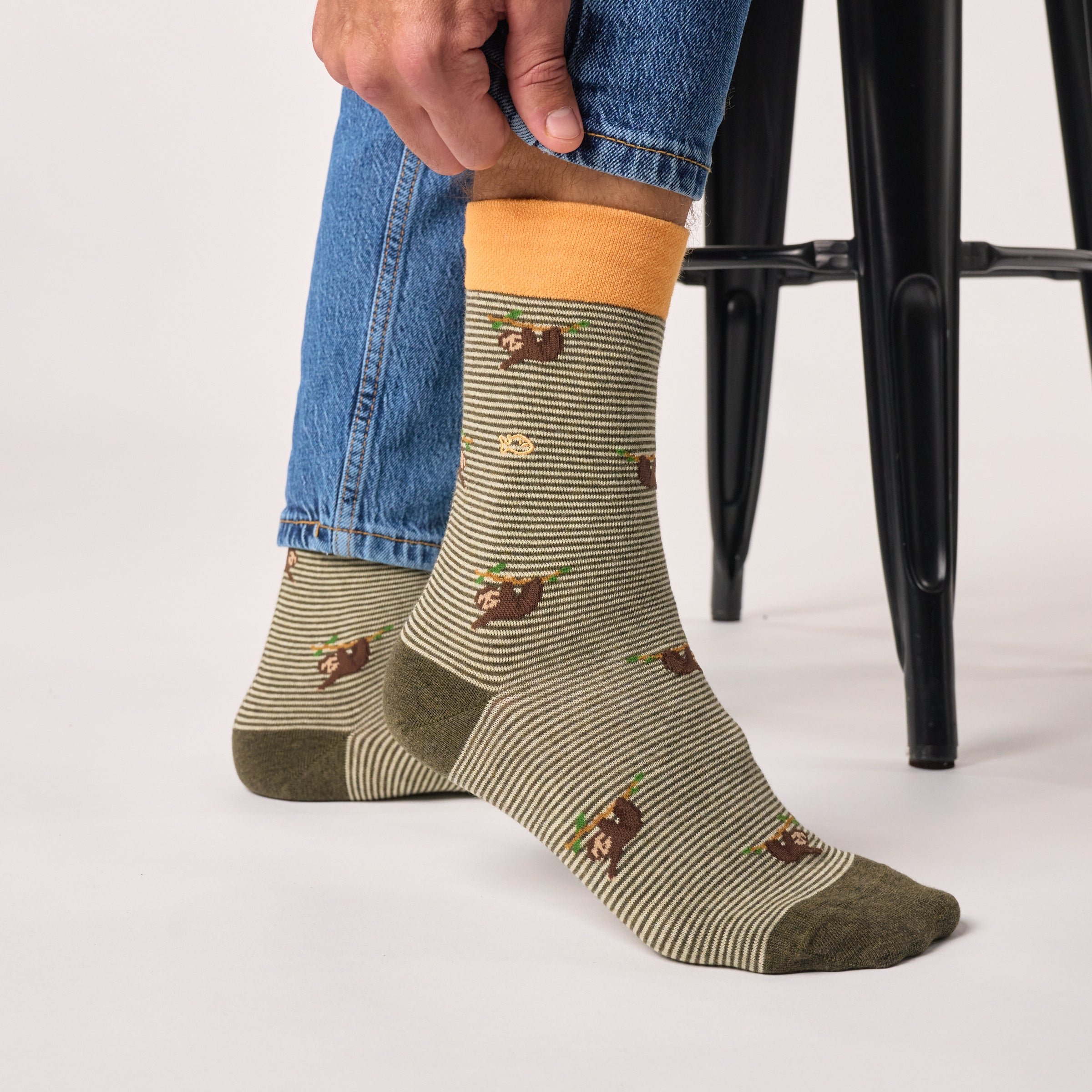 Combed Cotton Animal Socks BILLYBELT Brown