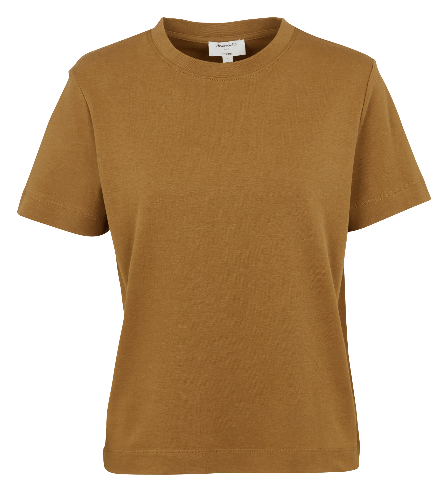 tee-shirt droit col rond en coton MAISON 123 Vert