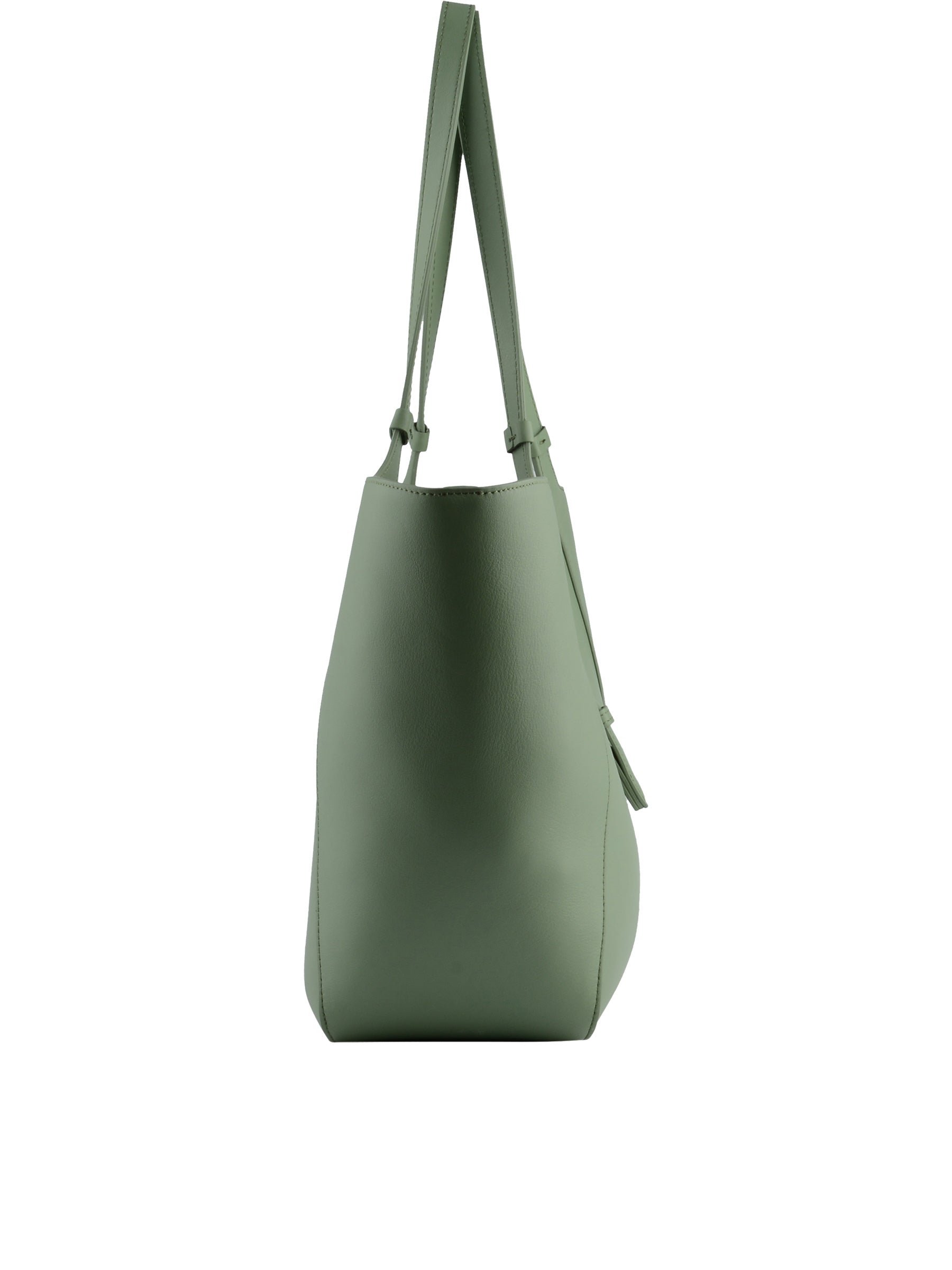 Cowhide leather tote bag POURCHET Green