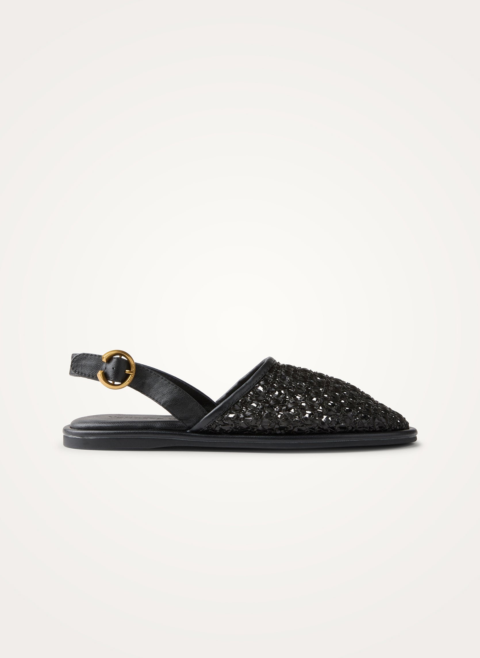 Woven slingback sandals with strap VANESSA WU Black