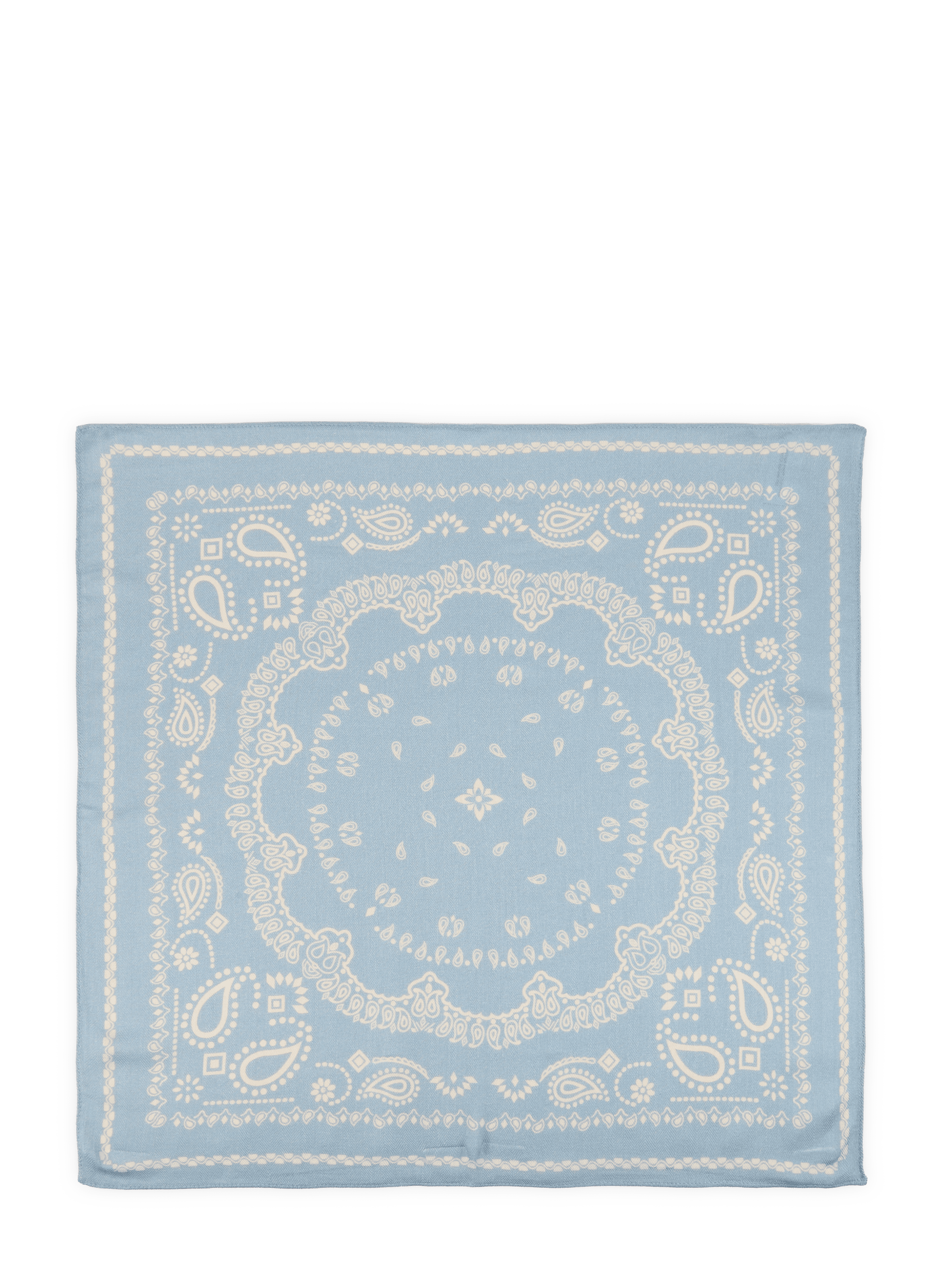 Cotton-blend printed floaty scarf SAISON 1865 Blue