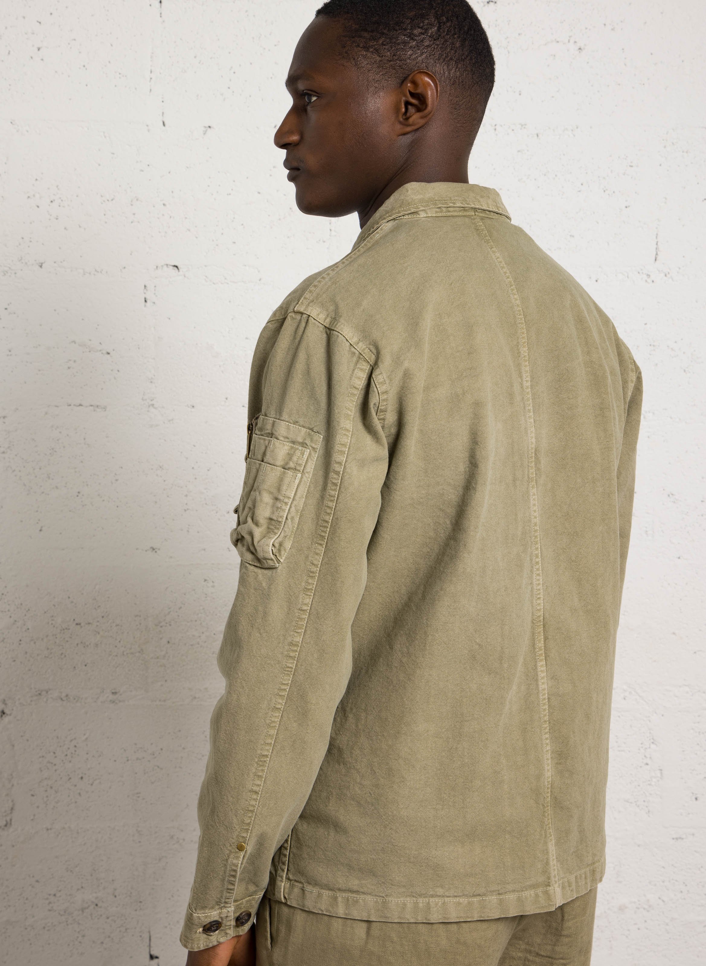 Sobrecamisa recta de algodón BOMBERS ORIGINAL Marron