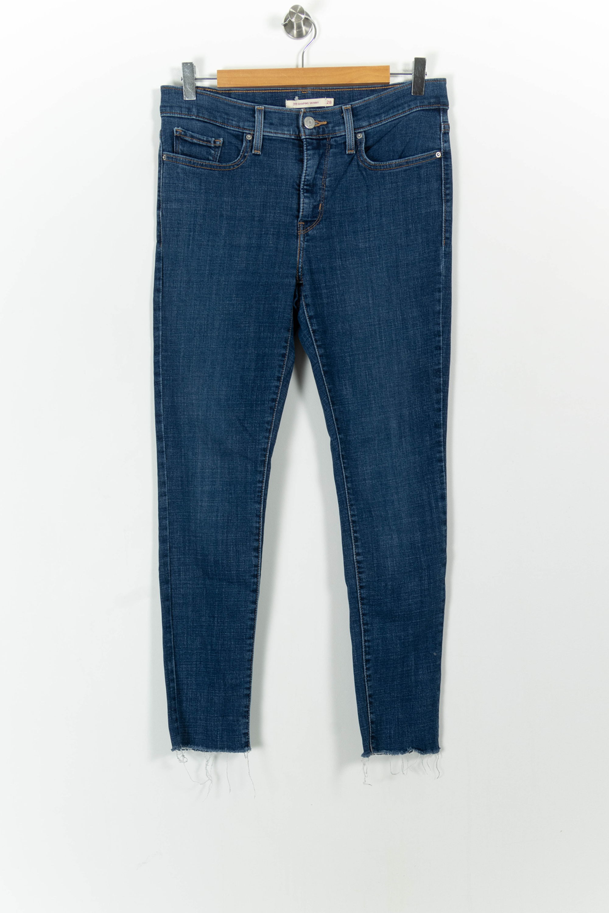 Cropped slim jeans with studs LEVI'S - Seconde main Blue