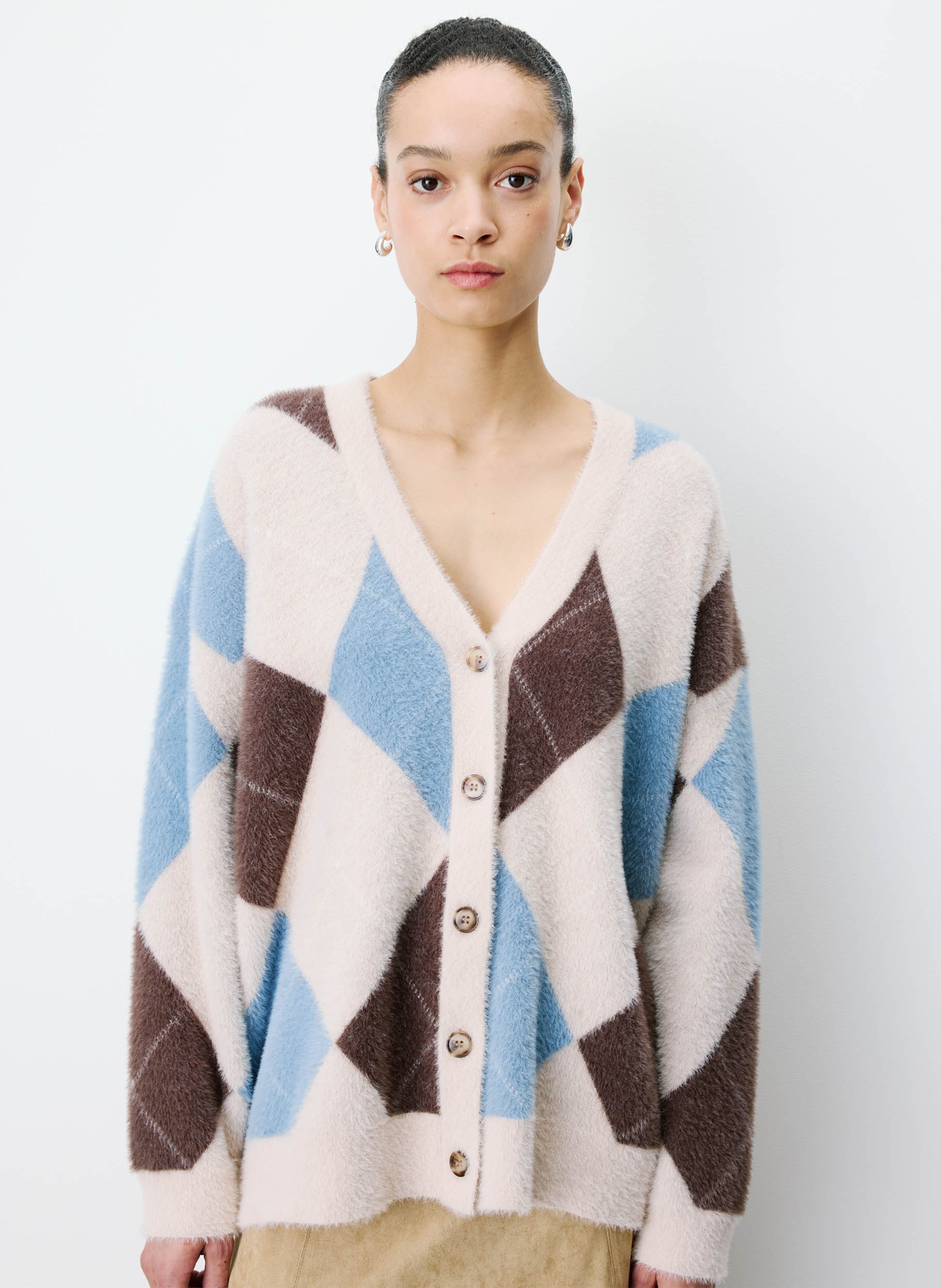 Oversized printed vest GRACE ET MILA
