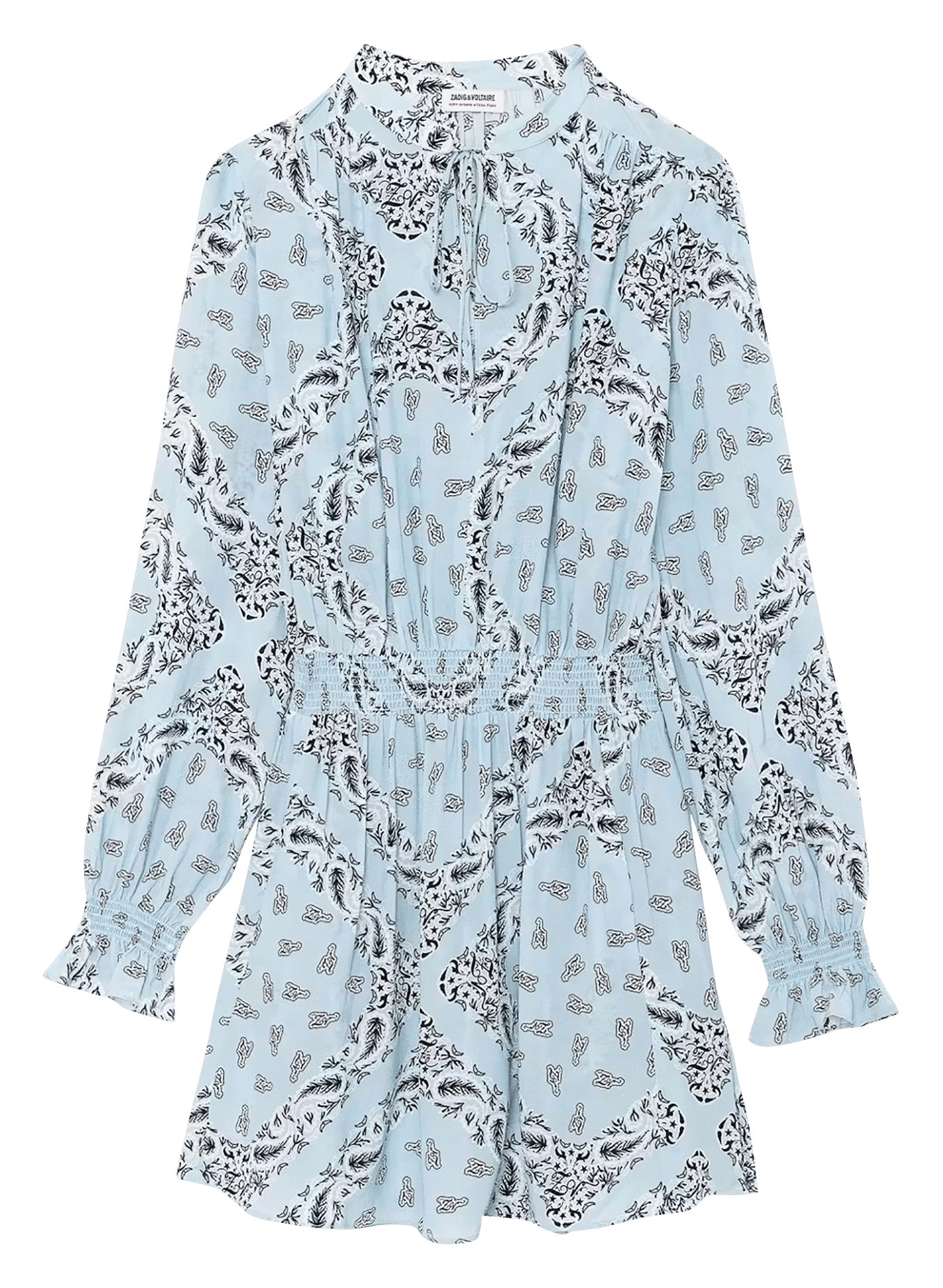 Robe courte imprimée ZADIG&VOLTAIRE Bleu