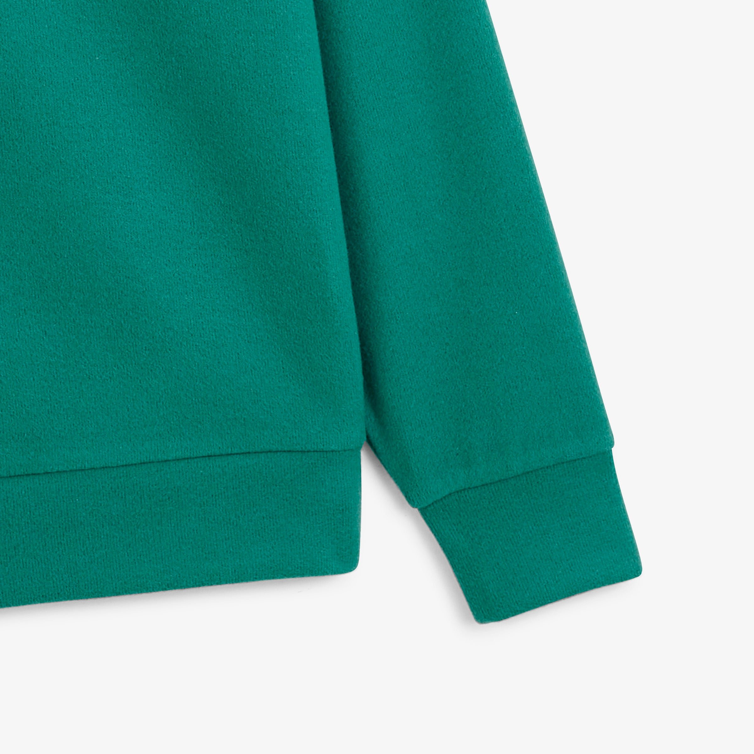 Round neck sweatshirt French rib SERGE BLANCO Green