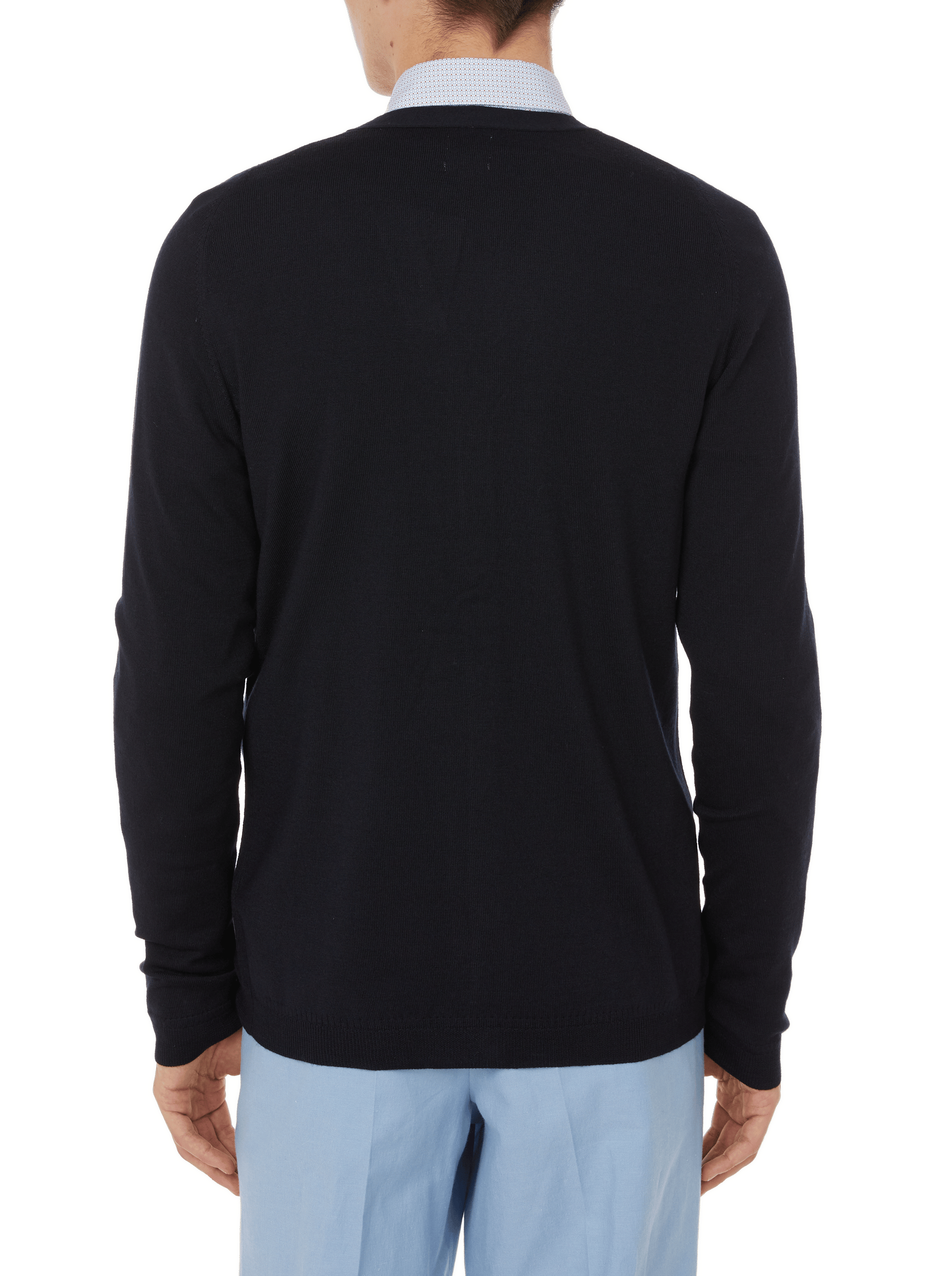 Merino wool cardigan AU PRINTEMPS PARIS Blue