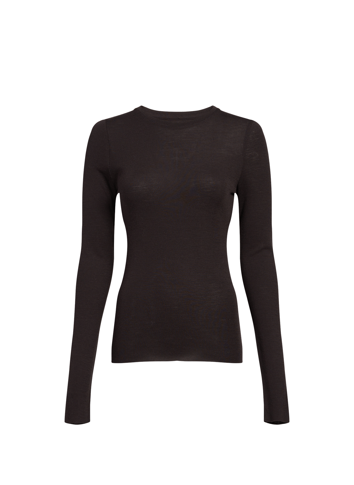 Solid round-neck wool sweater bora SAISON 1865