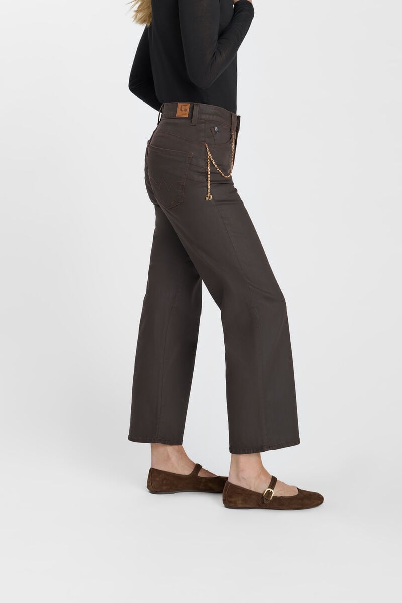 Jeans loose, large pulp wide leg , 7/8ème LE TEMPS DES CERISES Marron
