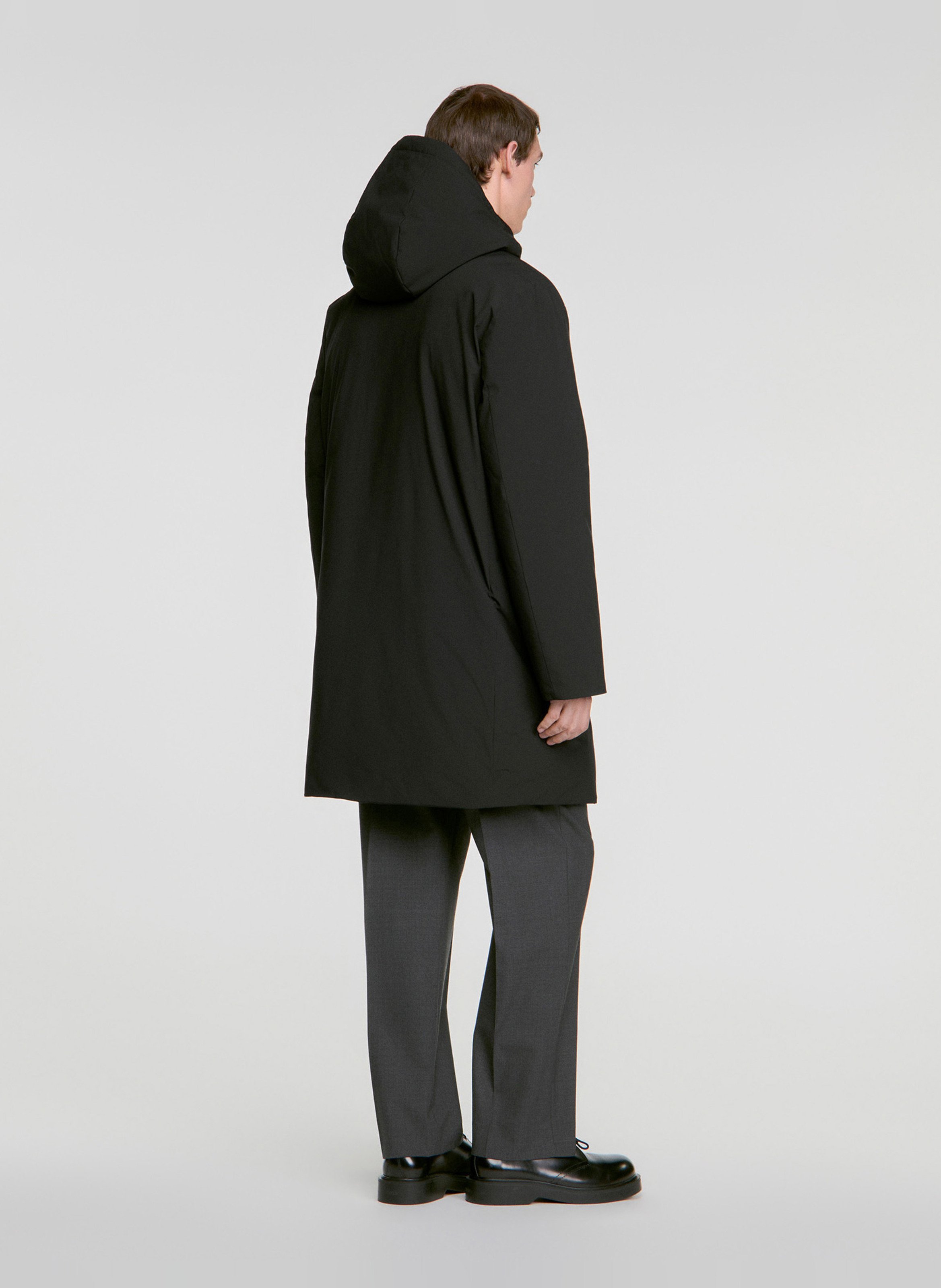 Parka col montant à capuche SANDRO Noir