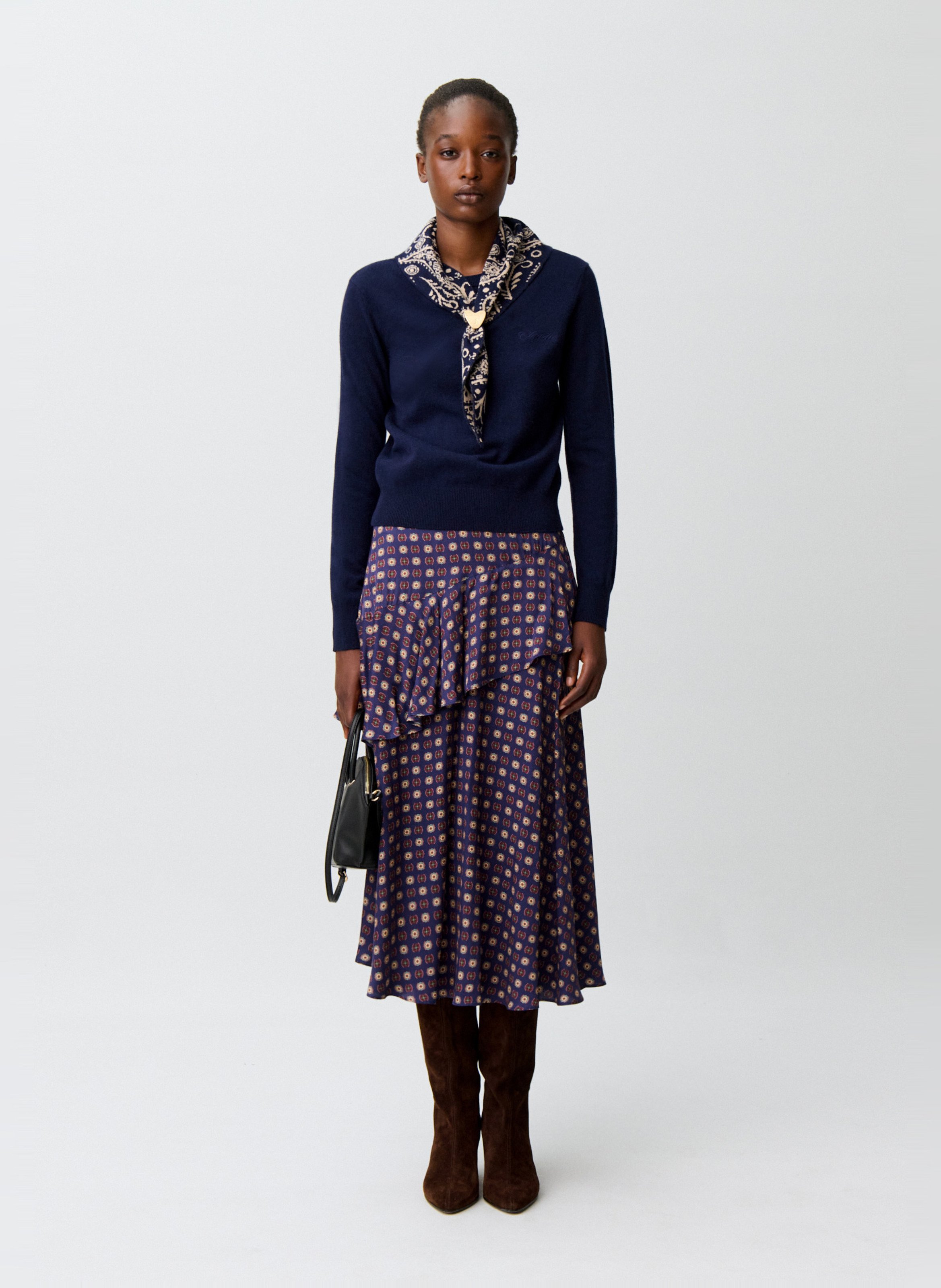 Pull droit en laine et cachemire CLAUDIE PIERLOT Multicolore