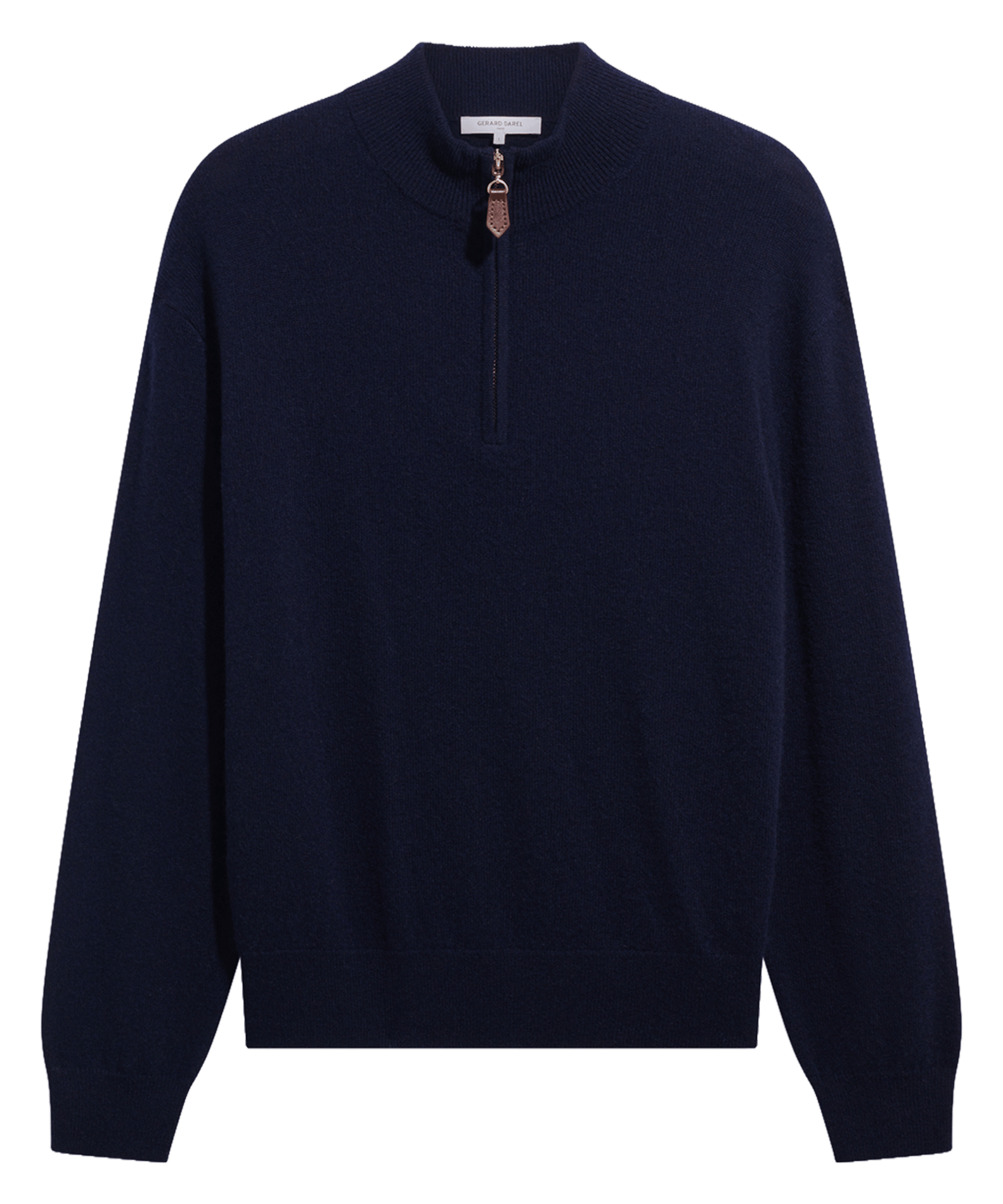 Cashmere zip-neck turtleneck sweater GERARD DAREL Blue