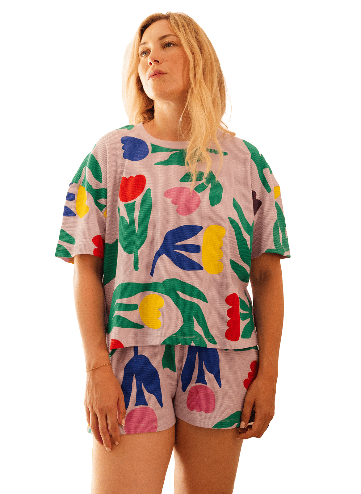 Ensemble de pyjama court ample imprimé WE ARE JOLIES Violet