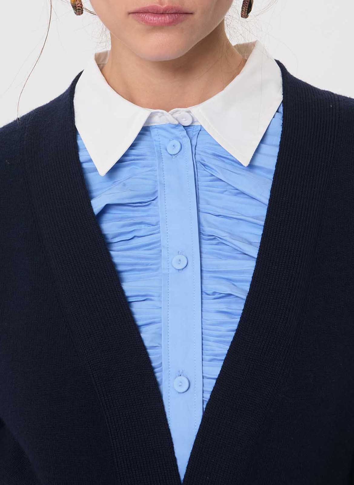 Straight cotton shirt TARA JARMON Blue