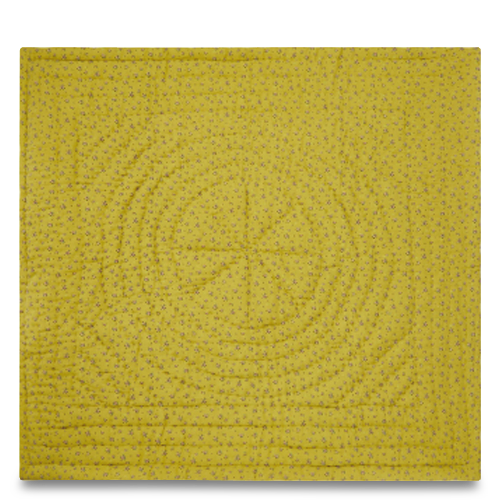 Plaid en coton bio imprimé BONTON Yellow