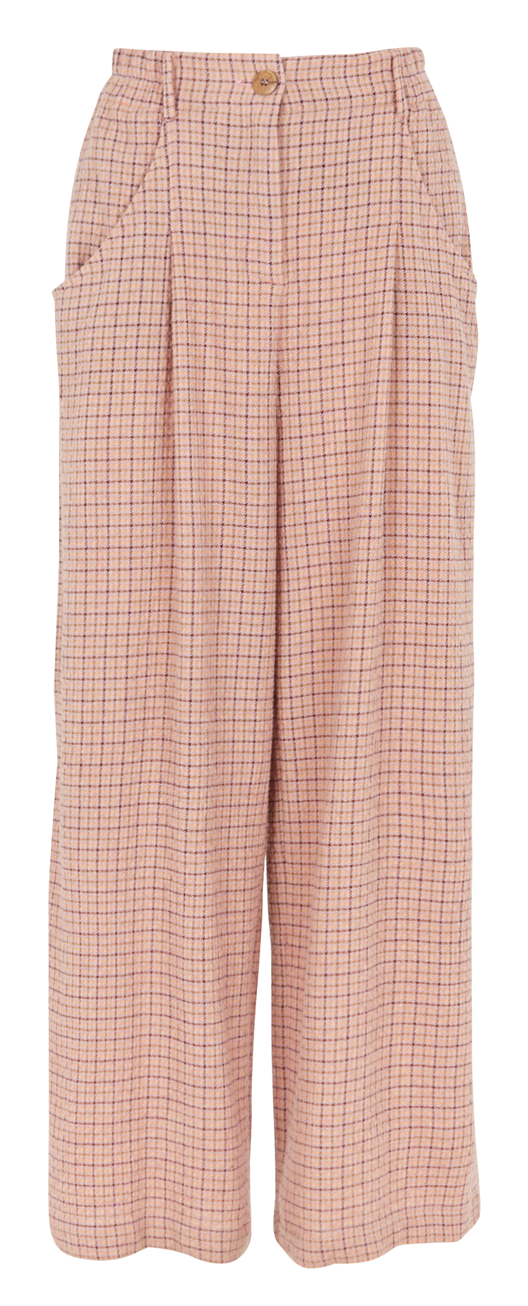 Wide-leg wool-blend pants MOMONI Pink