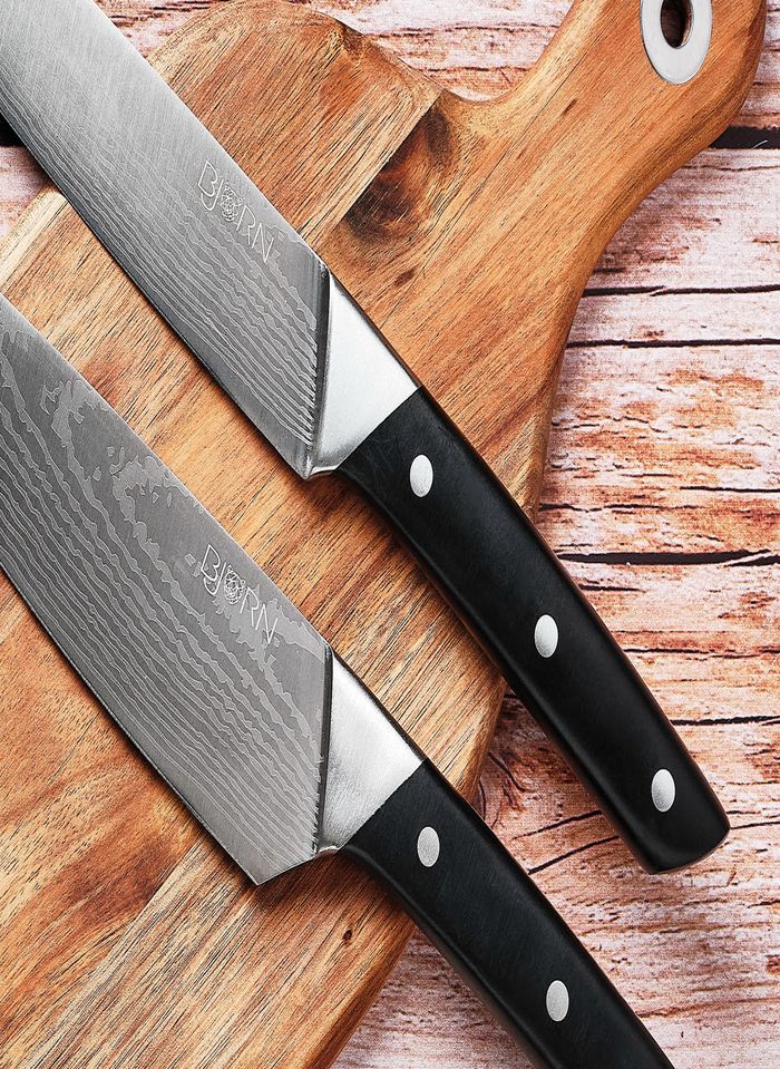 Bloc Couteaux De Cuisine Et Couteaux à Steak Erling Loviisa - 14 Pièces  Inox Mat Et Noir Mat Bjorn - Maison