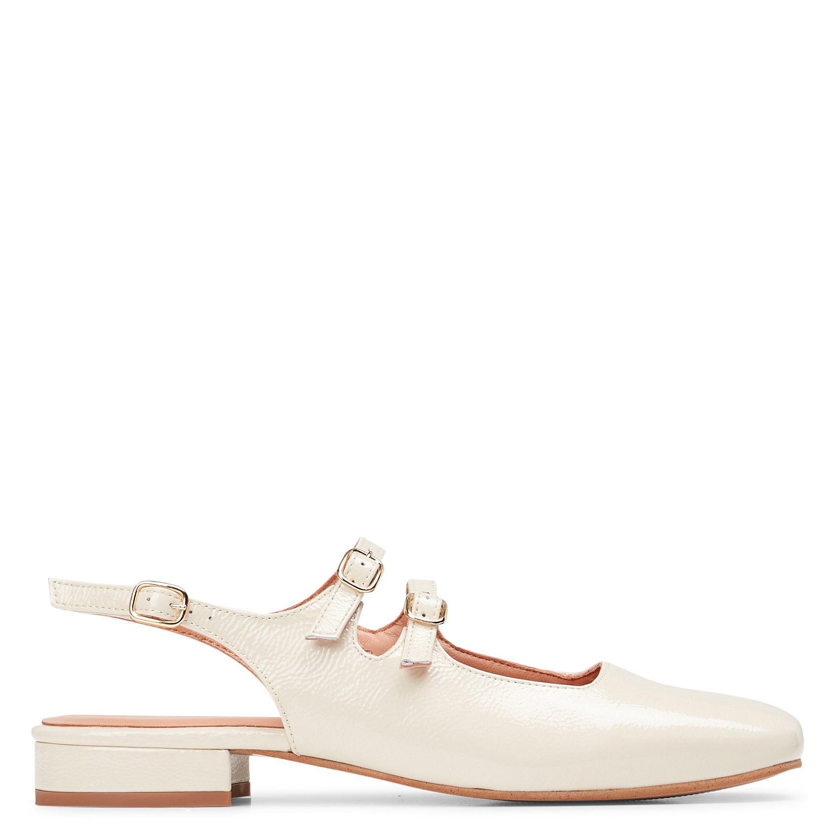 Lakleren Mary-Janes MELLOW YELLOW Beige
