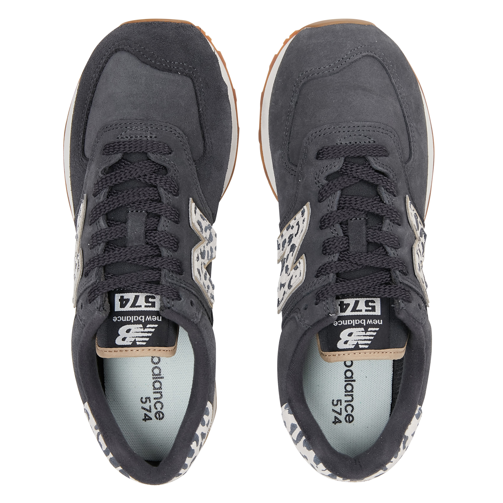 Low-top mixed leather sneakers NEW BALANCE Grey