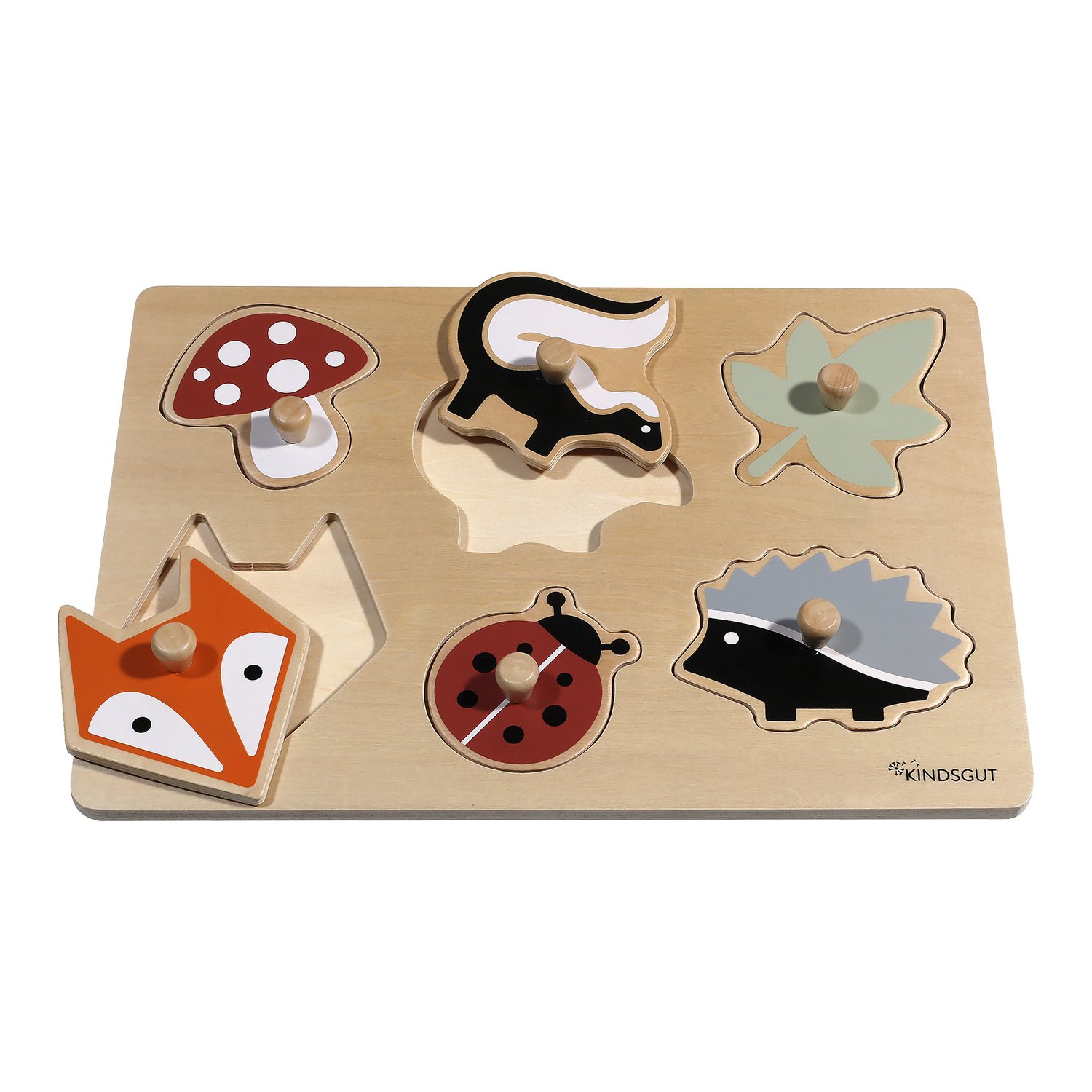 Wooden ocean peg puzzle KINDSGUT Green