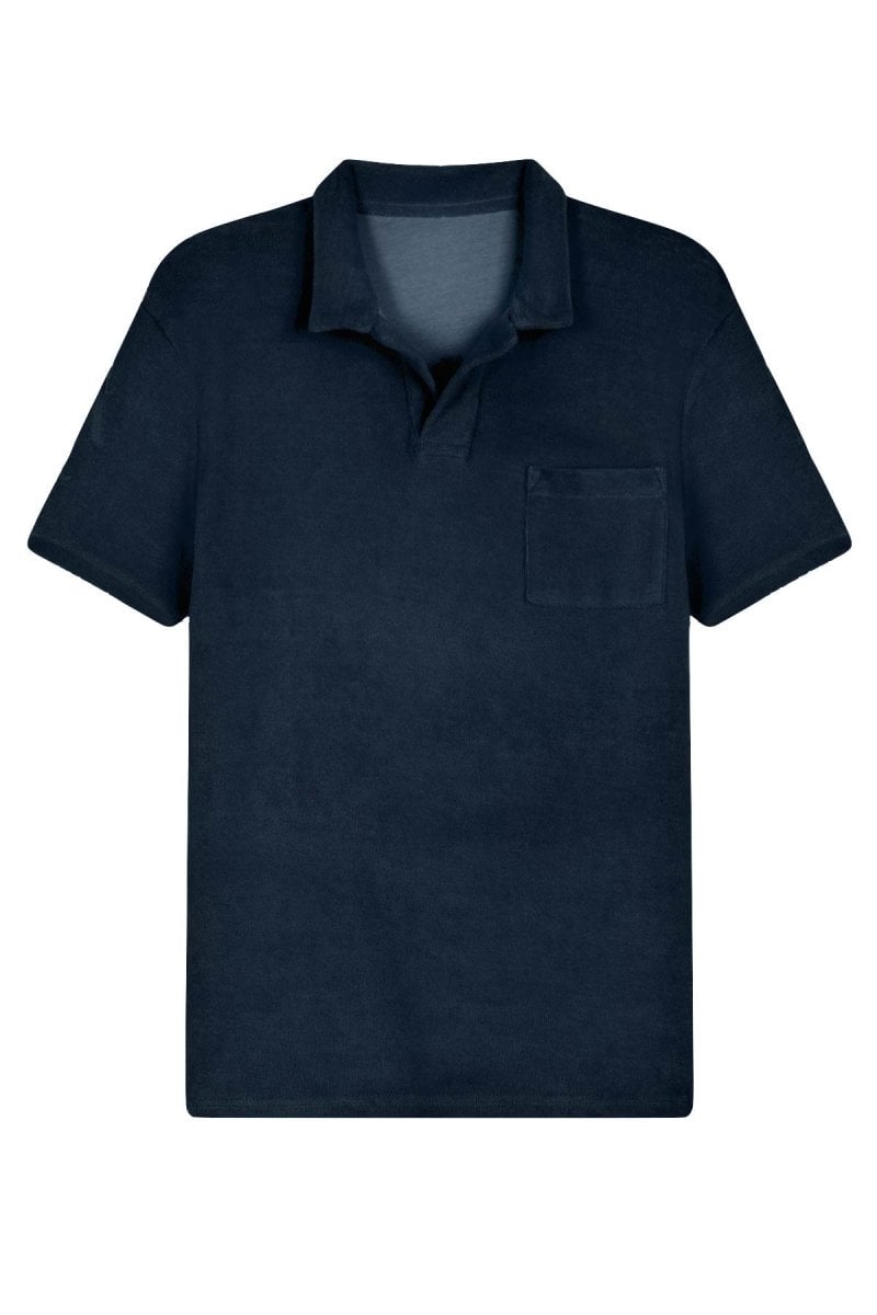 Short-sleeved polo shirt with lapel collar APNEE