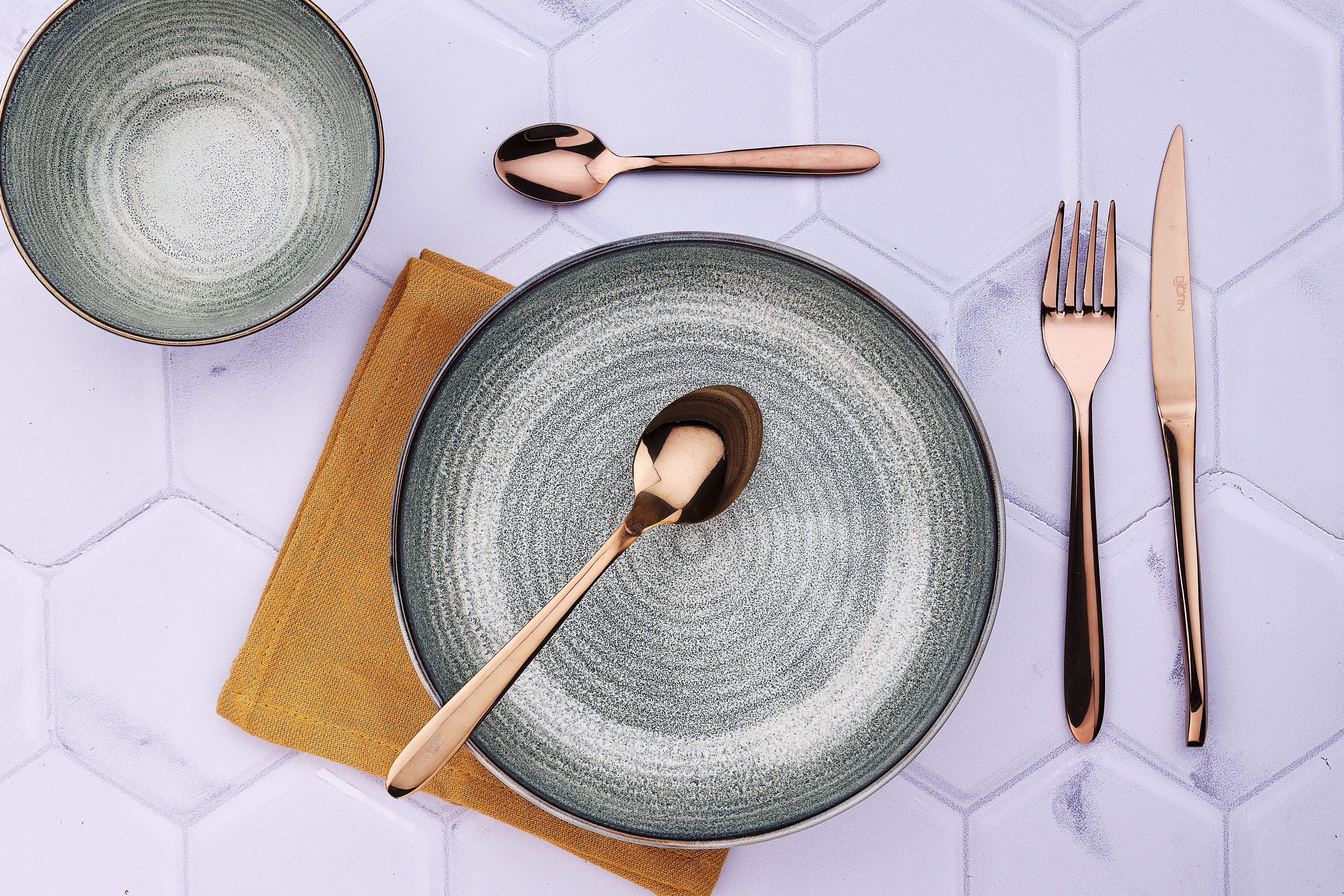 Set of 6 small spoons BJORN Red