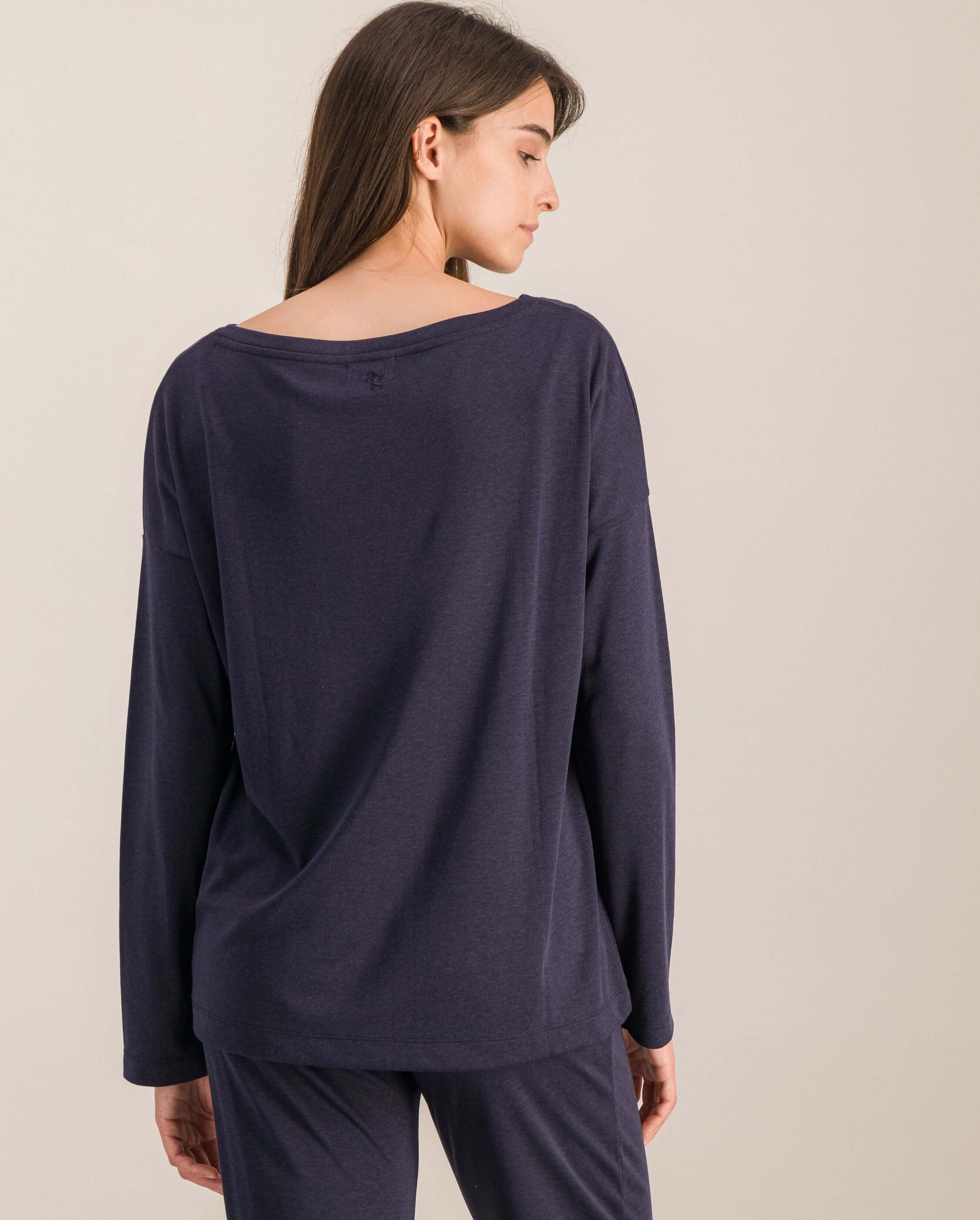 Women's pajama top, navy ANGARDE Blue