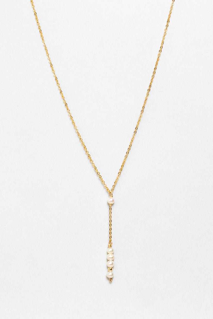 Long pearl Thea necklace YAY White