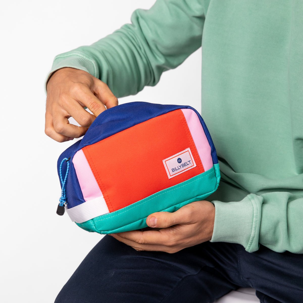 Recycled polyester toiletry bag BILLYBELT Red