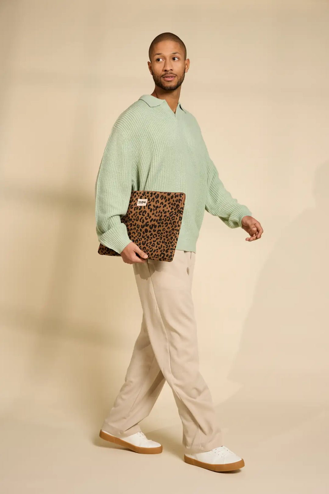 Computer sleeve in recycled wool with shock-absorbent foam HINDBAG Brown