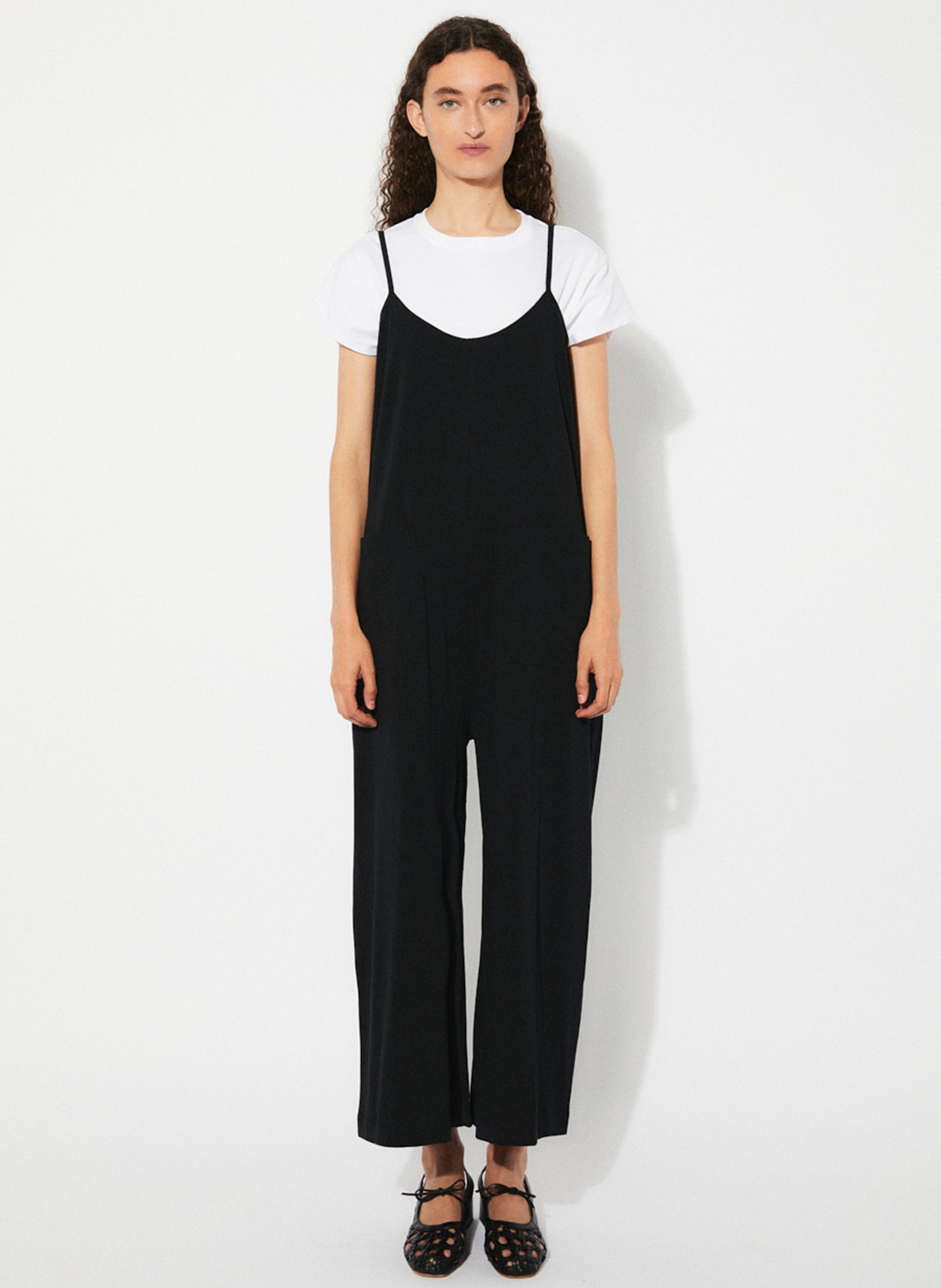 Rechte jumpsuit | katoenblend RITA ROW Zwart