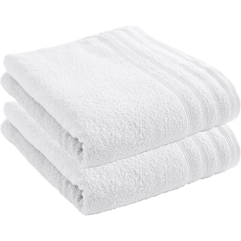 100% combed cotton bath towel COTON PUR White