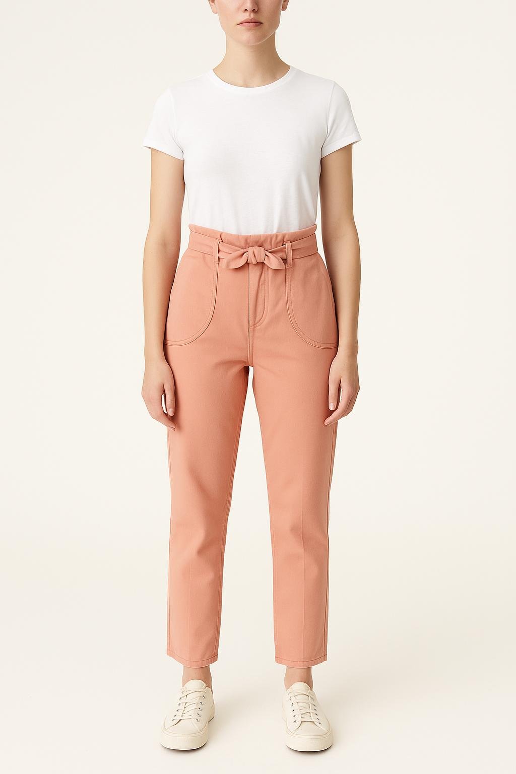 Cropped slim jeans with studs MAISON STELLA & SUZIE - Seconde main Pink