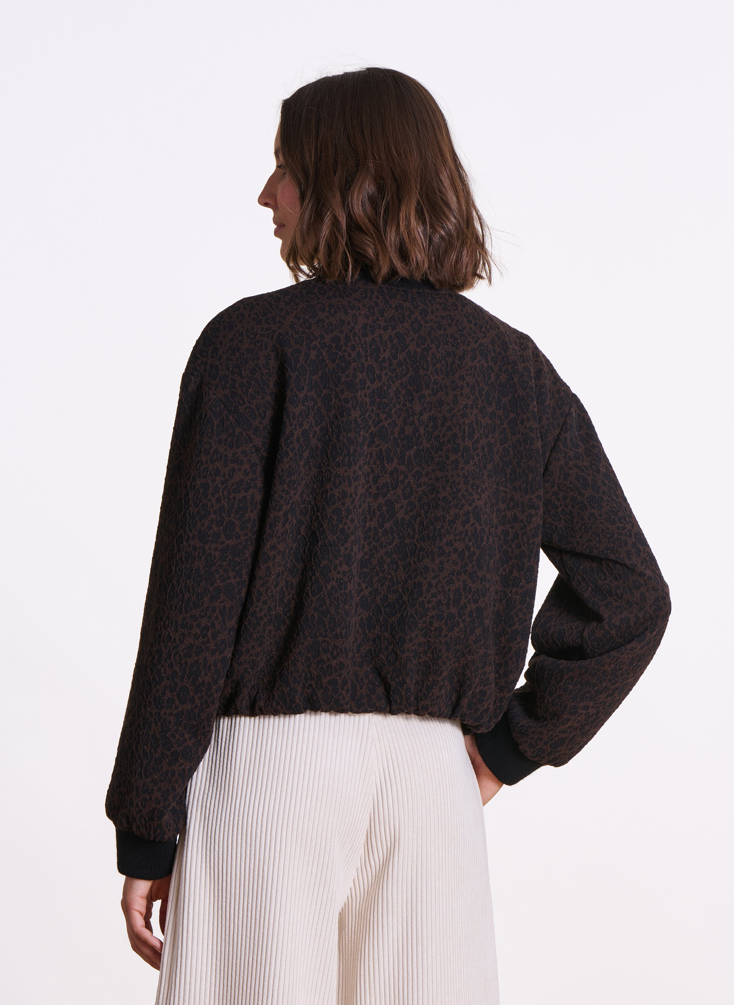 Blouson oversize imprimé LA FEE MARABOUTEE Marron