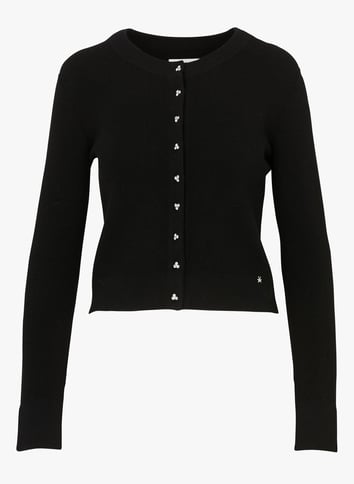 Cardigan Femme Basique à Col Rond Et Boutons - Manches Longues - Fibre Acrylique - Tendance 2025
