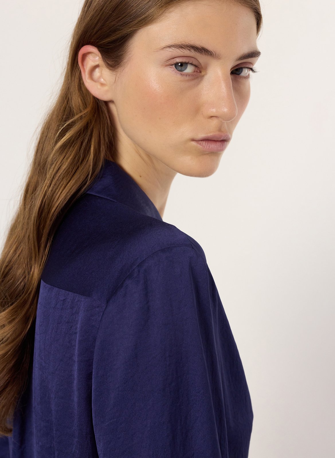 Satinbluse mit V-Ausschnitt GERARD DAREL Blau