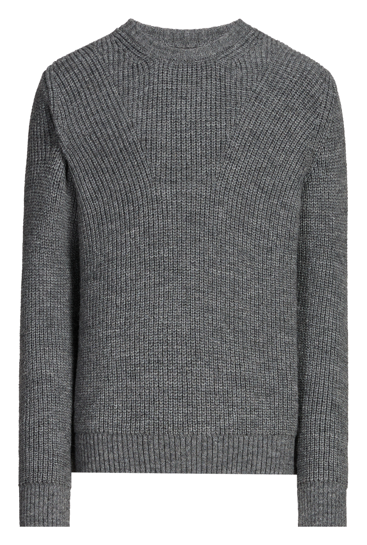 Rechte trui met ronde hals - wolblend met alpaca SAISON 1865 Grijs