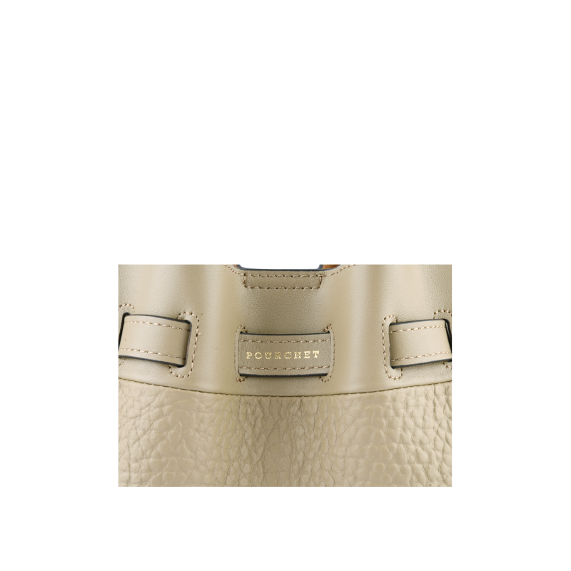 Shoulder bag - cowhide leather POURCHET Beige
