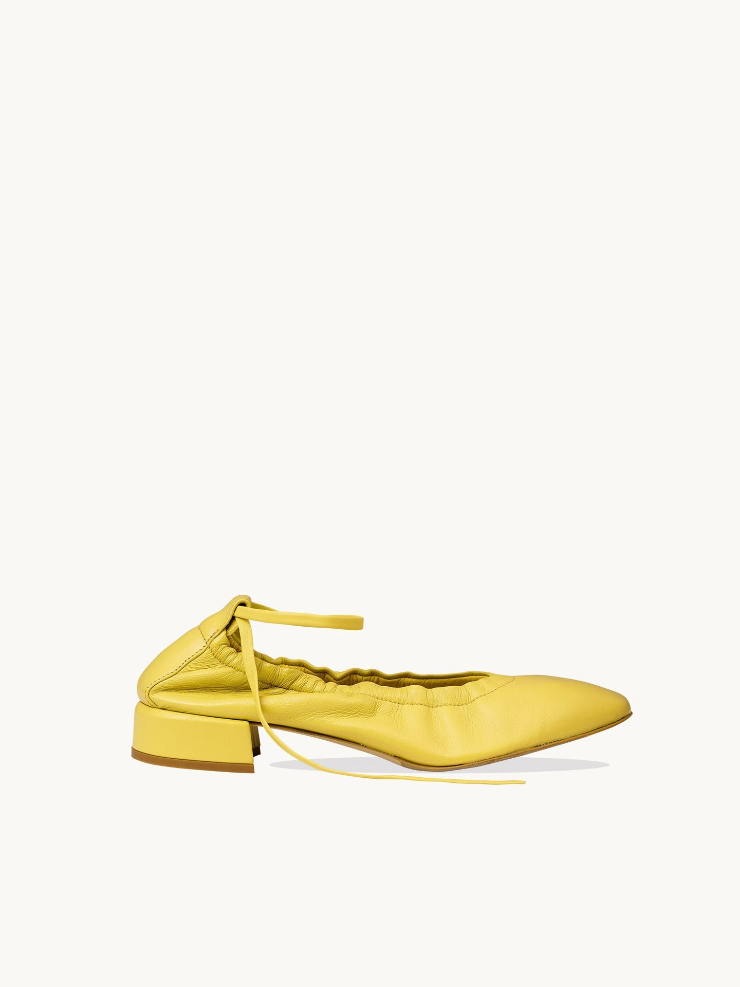 Nappa leather ballet flats EMZI PARIS Yellow