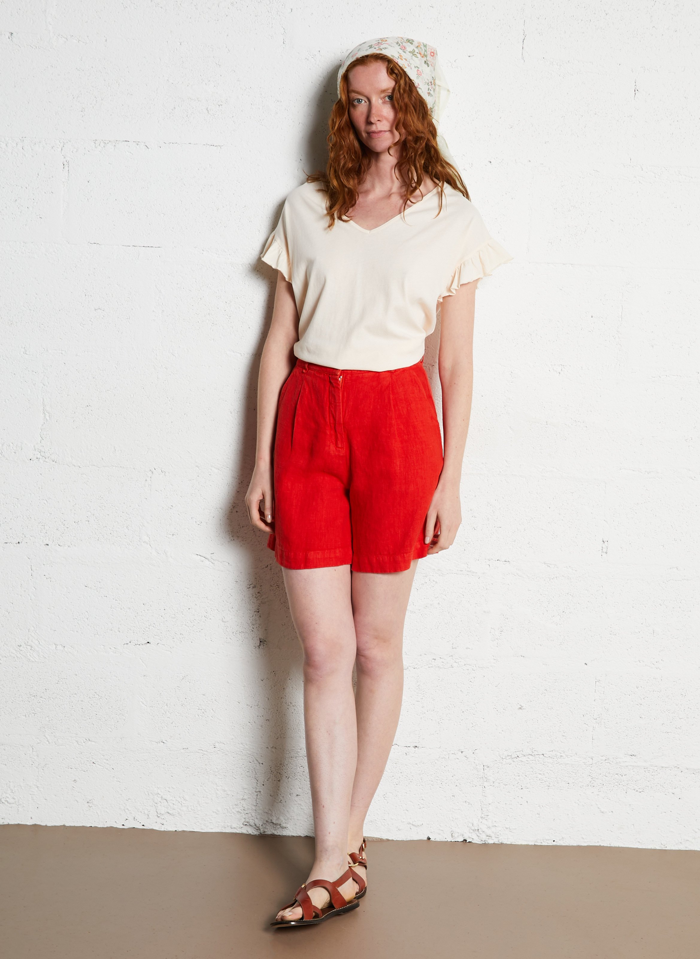 Oversized T-shirt van biokatoen EMILE ET IDA Beige