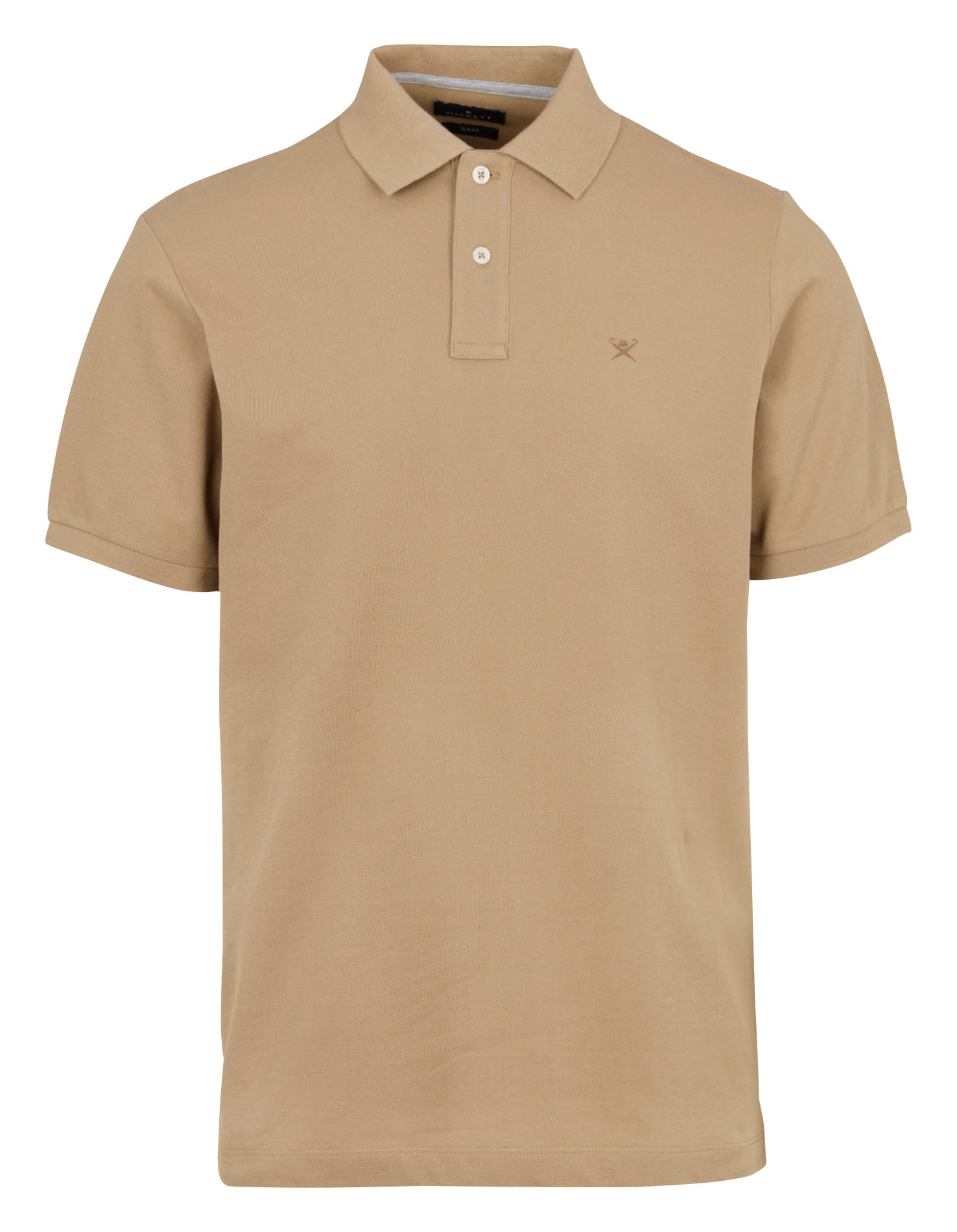 Polo met korte mouwen en een effen logo HACKETT Bruin