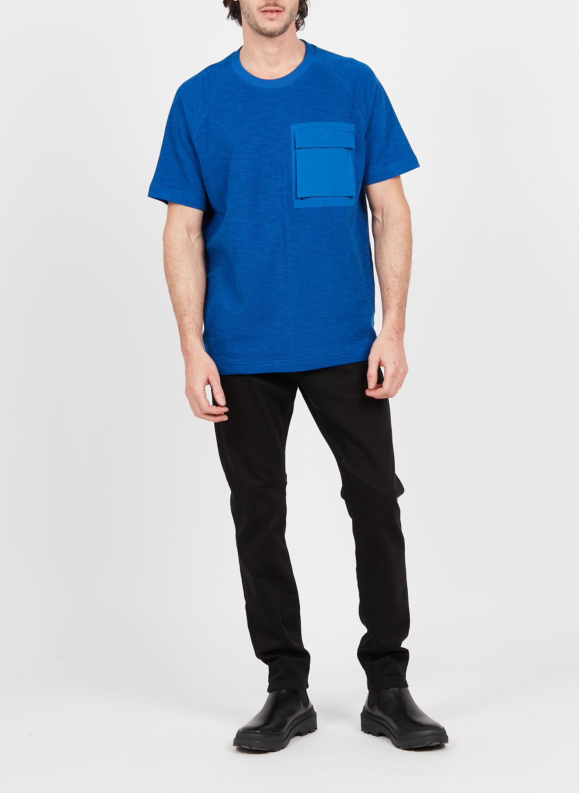 Tee-shirt ample en coton biologique KNOWLEDGE COTTON APPAREL Bleu