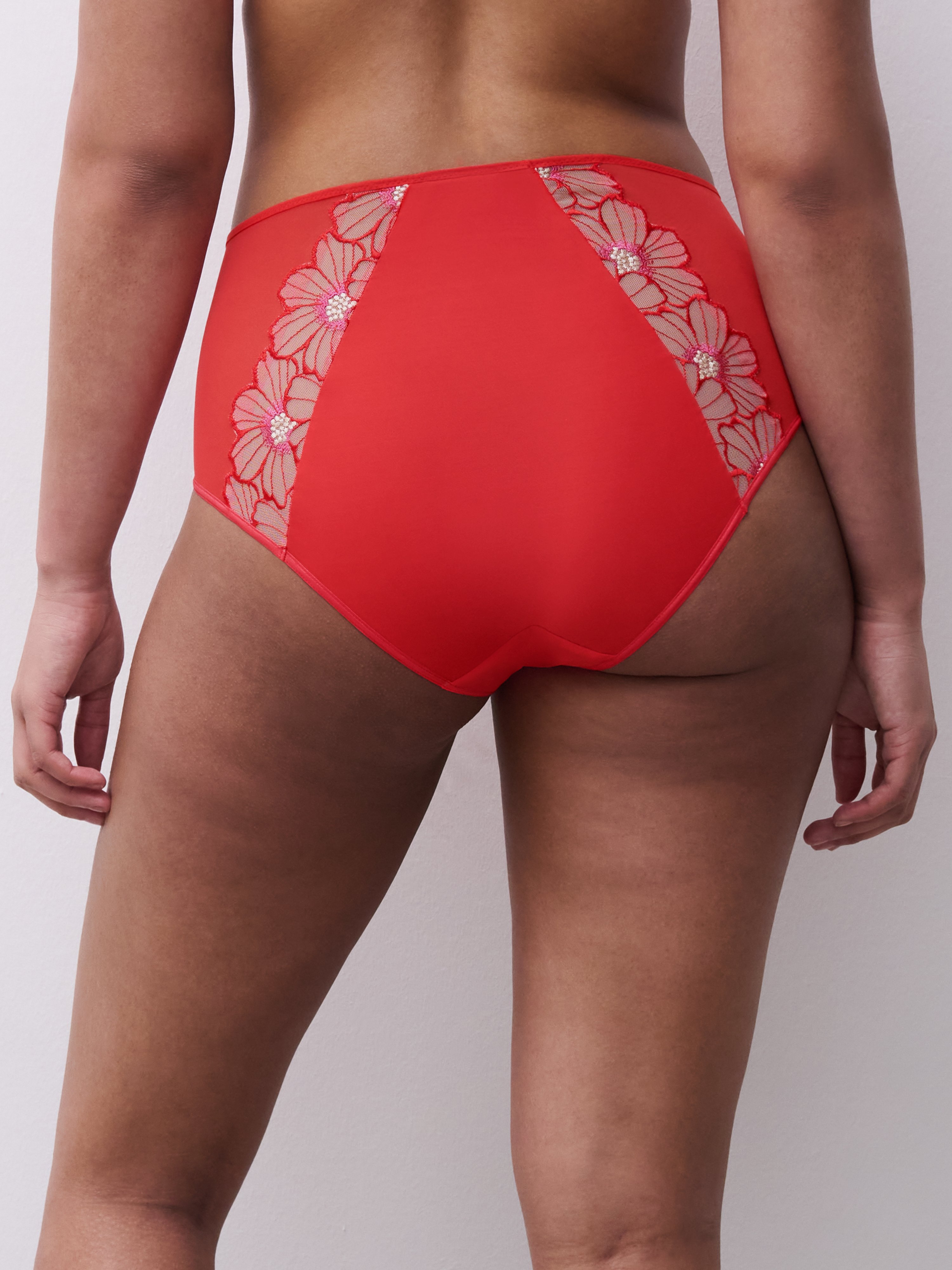High-waisted lace panties CHANTELLE PULP Red